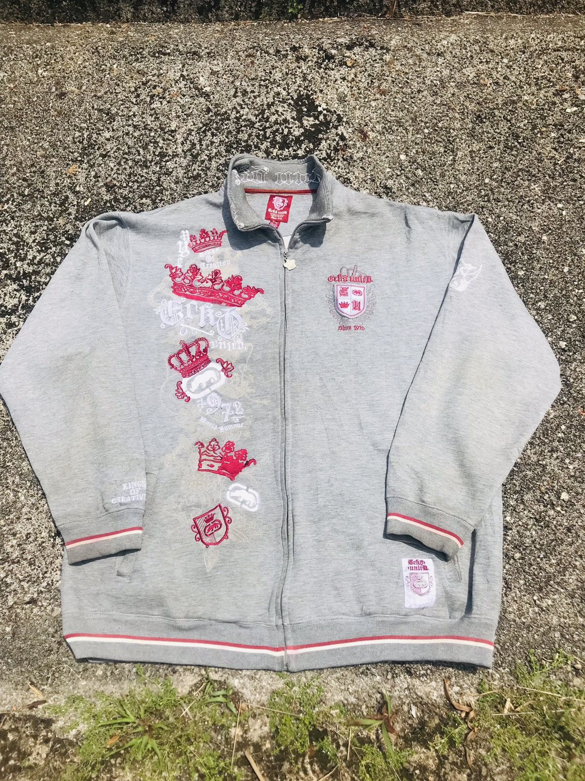 Designer × Ecko Unltd. × Vintage VTG Y2k Ecko Unltd. Sweater cyber crowns Size US XXL / EU 58 / 5 - 1 Thumbnail
