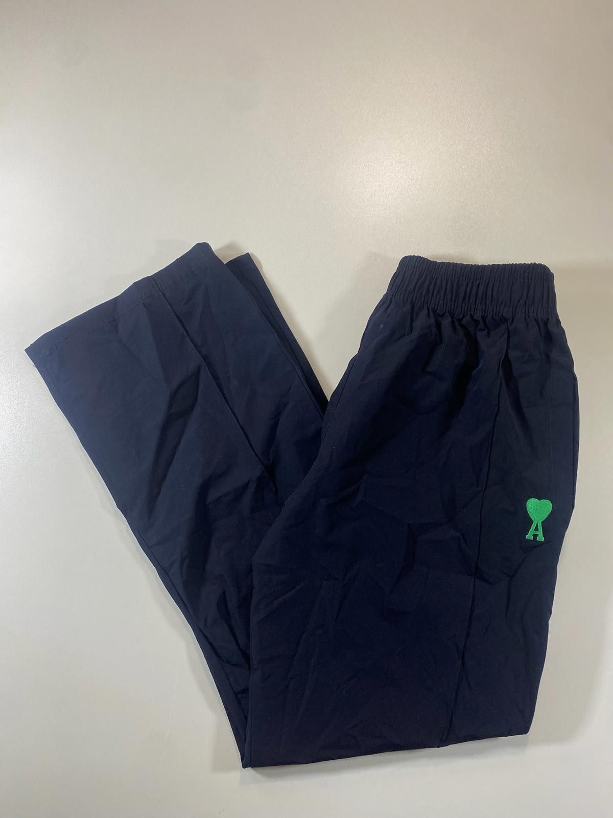 Other AMI Paris Navy Track Pants with Green Heart Logo Size US 36 / EU 52 - 6 Thumbnail