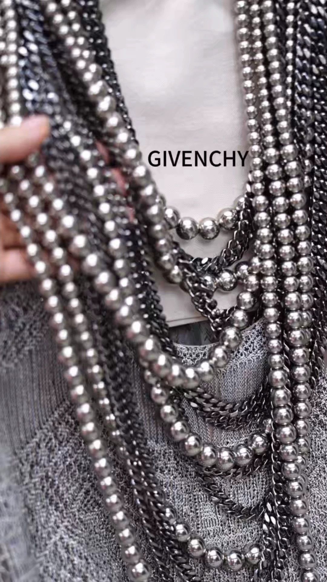 Givenchy GIVENCHY Vintage Multi-Chain Runway Necklace Boxed Size ONE SIZE - 1 Thumbnail
