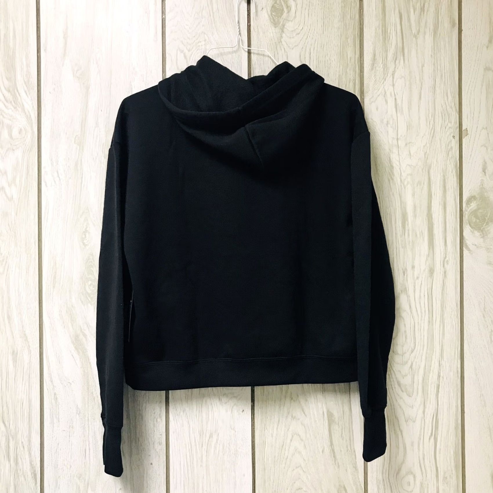 Bebe Bebe Sport Women Rhinestud Cropped Long Sleeve Hoodie Sweatshirt L Black Regular Size L / US 10 / IT 46 - 2 Thumbnail