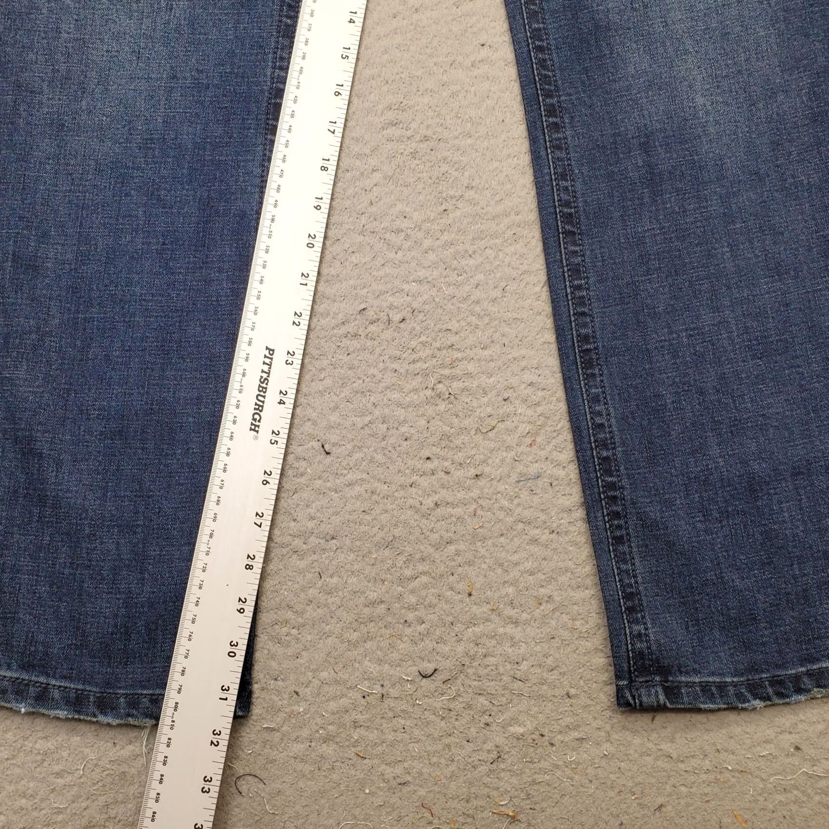 Denime Axel Slim Boot Jeans Men’s 34/32 Blue Denim Dark Wash Stretch Flat Front Size US 34 / EU 50 - 4 Thumbnail
