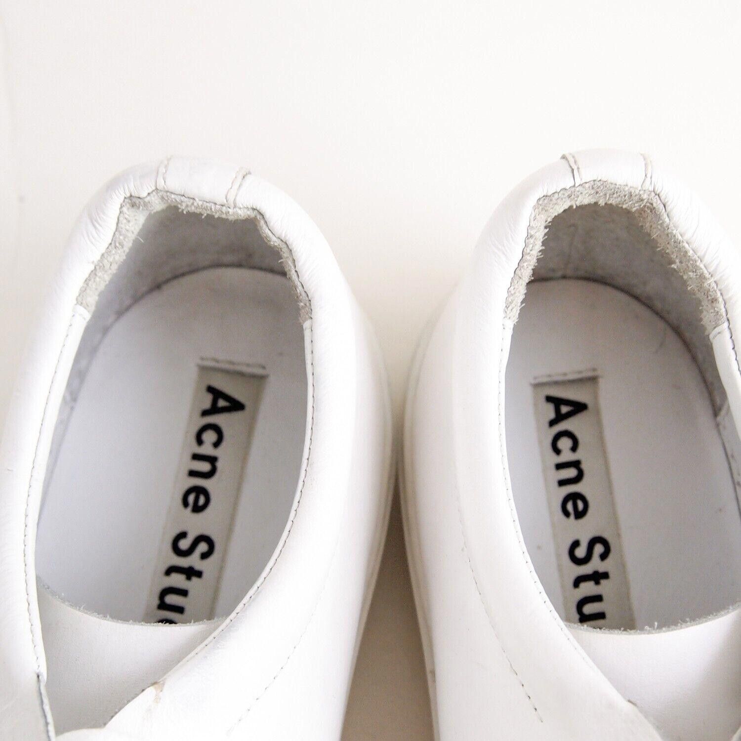 Acne Studios Acne Studios Emoji Sneakers White Leather US 12 EU 45 Size US 12 / EU 45 - 11 Thumbnail