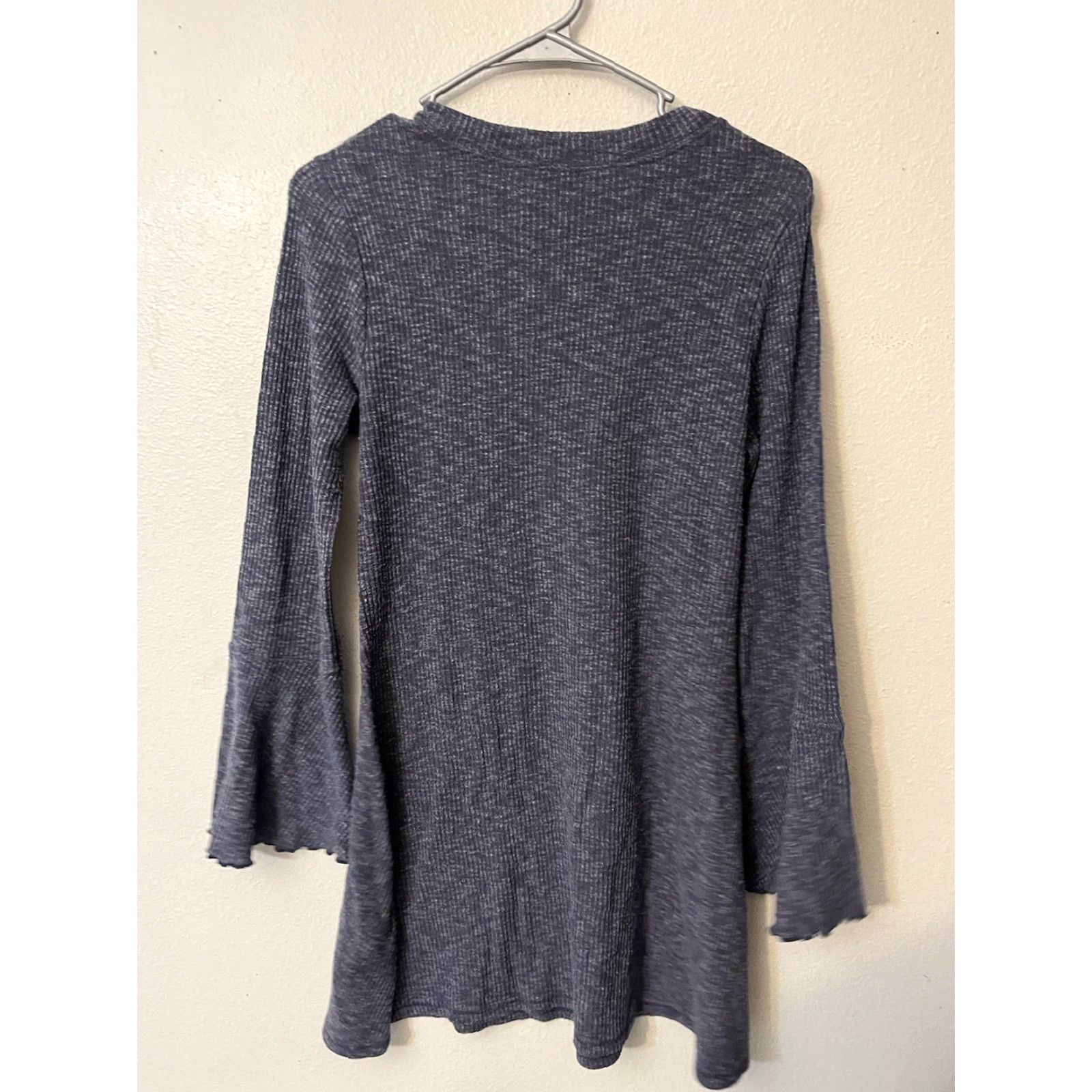 Abercrombie & Fitch Abercrombie & Fitch Sweater Dress Shirt Women Short A-Line Blue Knit Long Sleeve Round Neck Pullover Pocketed M Petite Size L / US 10 / IT 46 - 2 Thumbnail