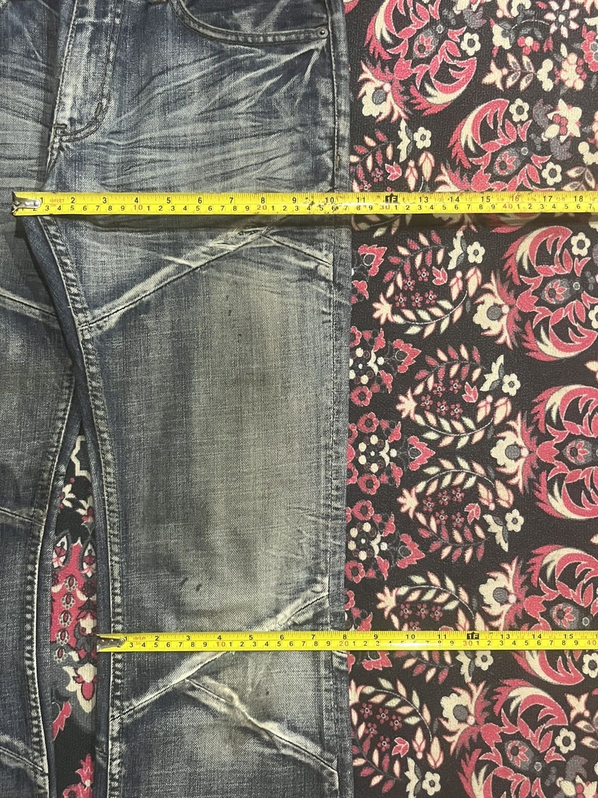 Tornado Mart Japanese Edge x Ruppert Dark Washed Distressed Flare Jeans Size US 30 / EU 46 - 12 Thumbnail