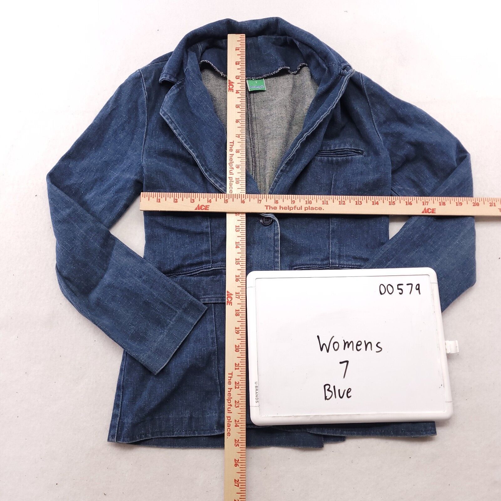 Wrangler Wrangler Casual Button Up Denim Jacket Womens Size 7 Blue Size M / US 6-8 / IT 42-44 - 7 Thumbnail