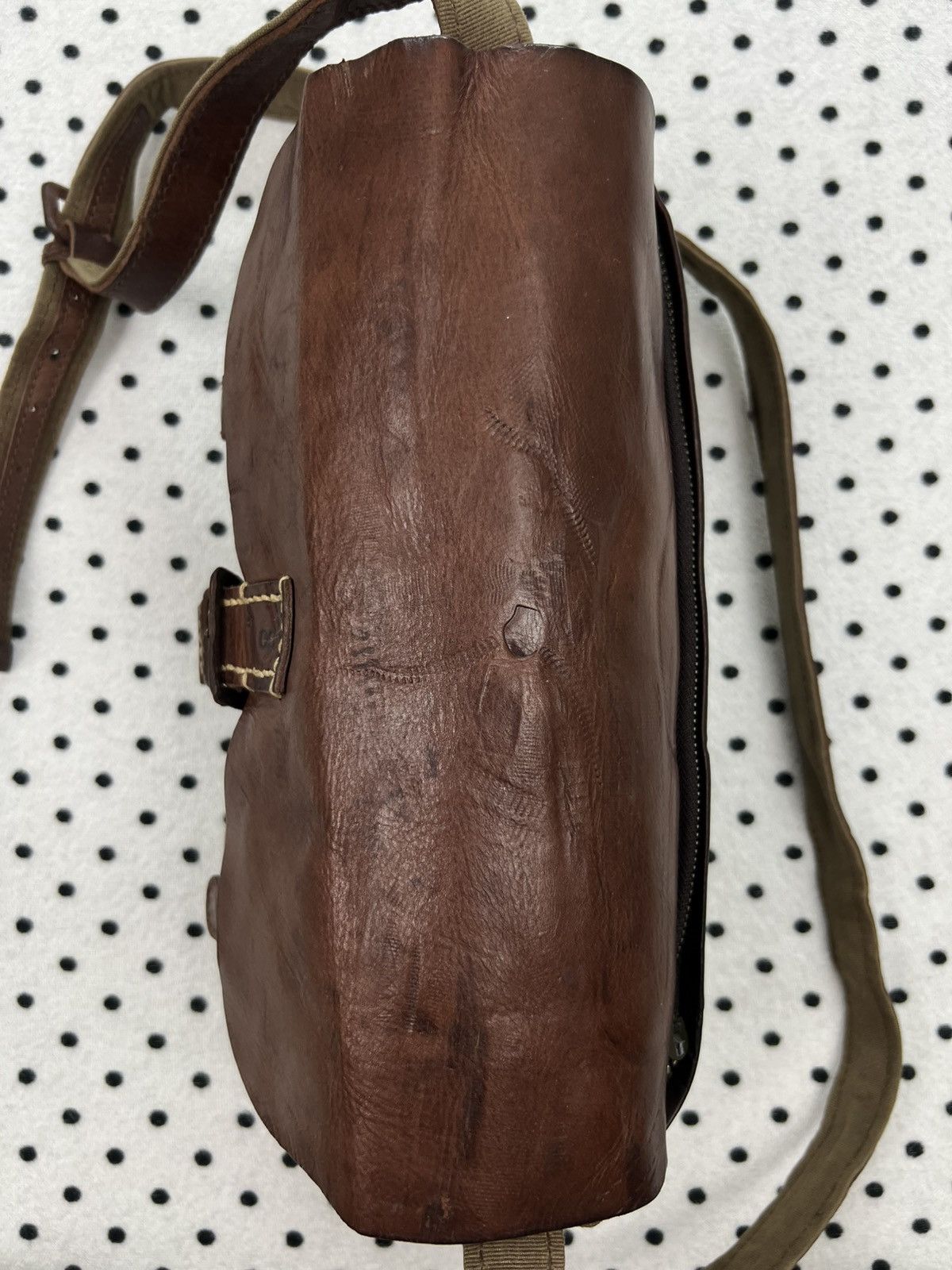 Japanese Brand Genten Canvas/Leather Crossbody Bag Size ONE SIZE - 5 Thumbnail