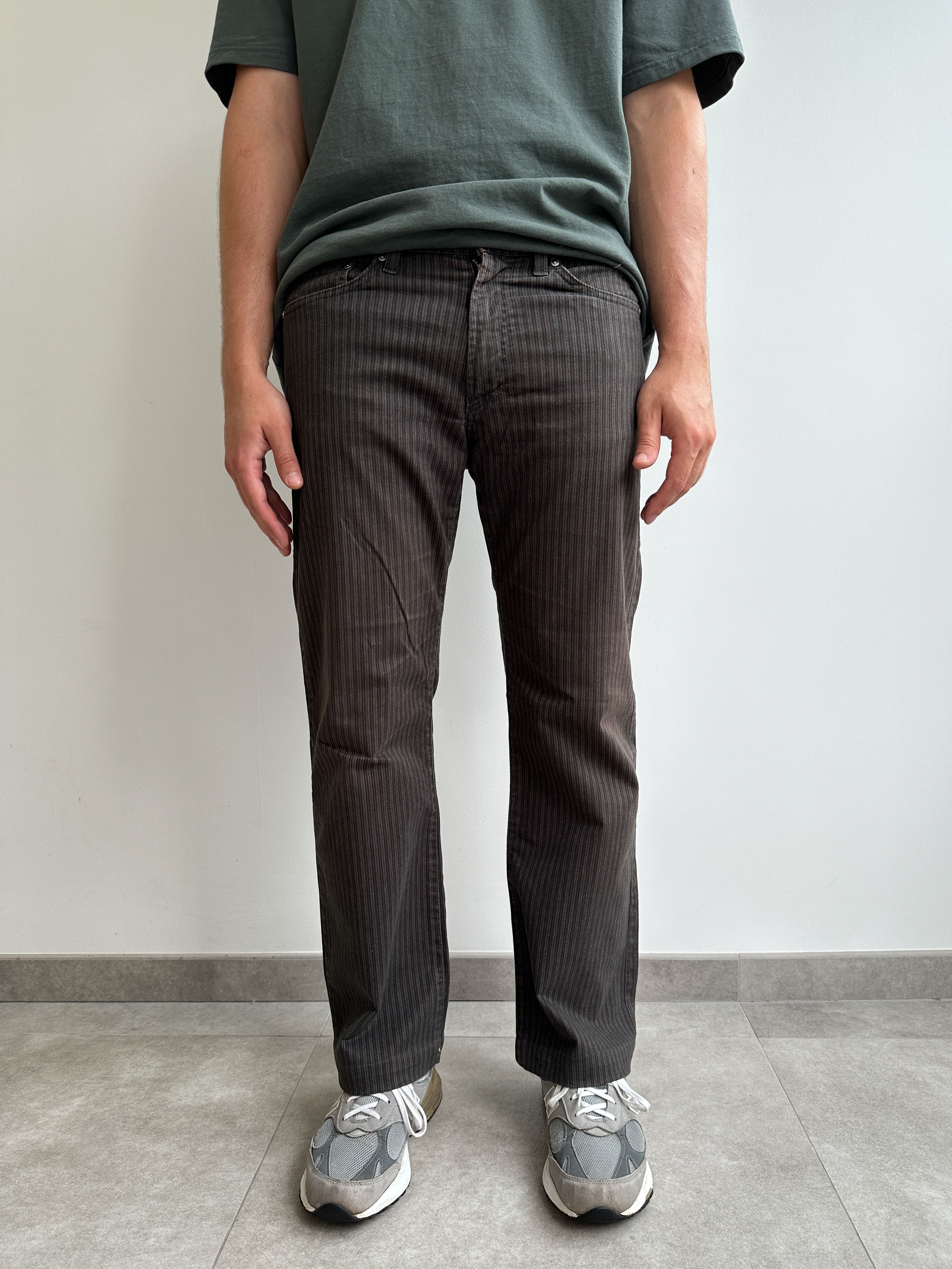 Versace Vintage Versace Jeans Couture Stripped Trousers Pants Size US 32 / EU 48 - 2 Thumbnail