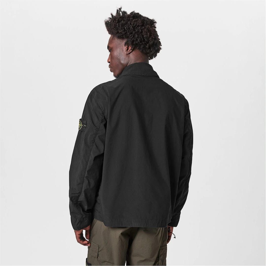 Stone Island o1g2r1mq0526 Light Compact Long Sleeve Field Jacket in Nero Size US S / EU 44-46 / 1 - 4 Thumbnail