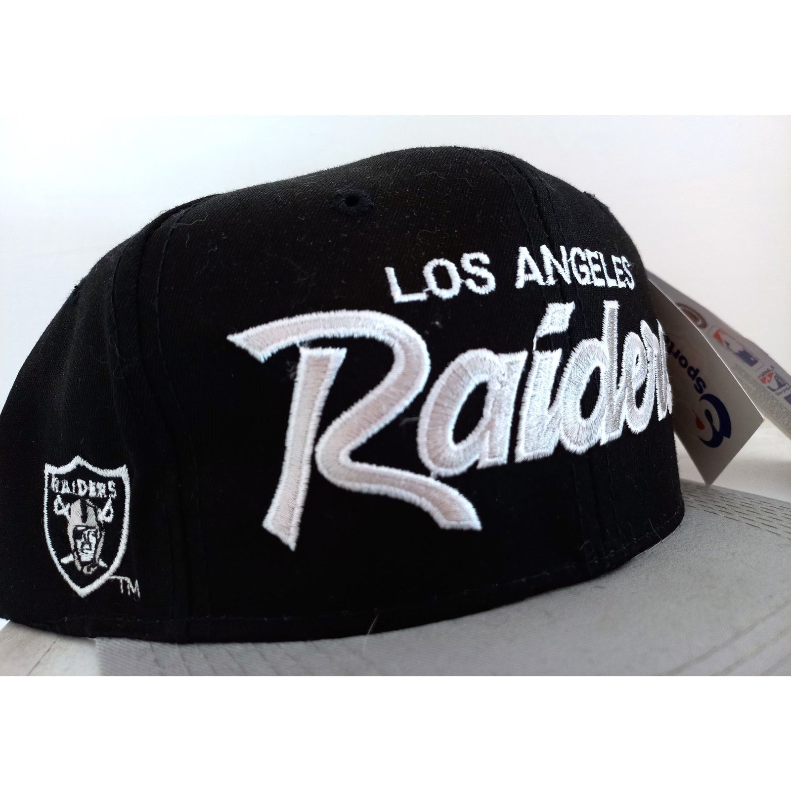 NFL × Sports Specialties Los Angeles Raiders 90s SCRIPT Dline snapback Twill NFL vtg Size ONE SIZE - 1 Thumbnail