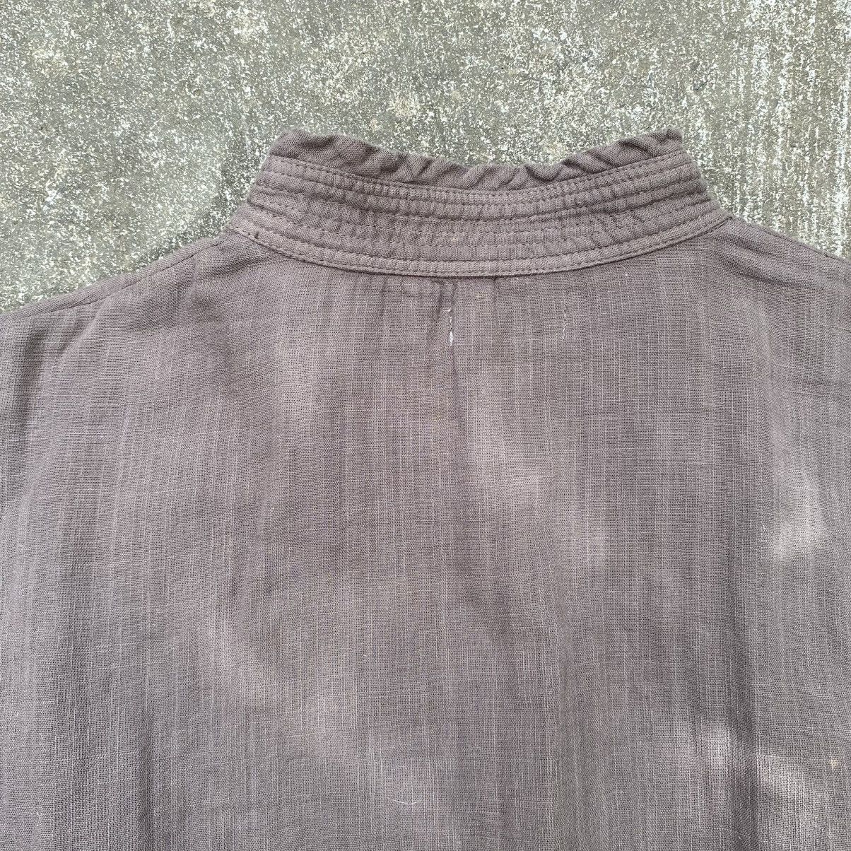 Issey Miyake Plantation Brown Pintuck Peplum Blouse. Size M / US 6-8 / IT 42-44 - 12 Thumbnail
