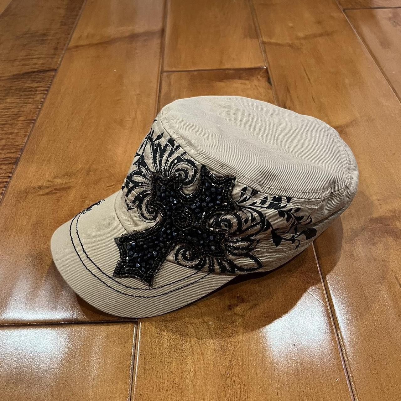 Other Rhinestone Military Style Hat Size ONE SIZE - 3 Thumbnail