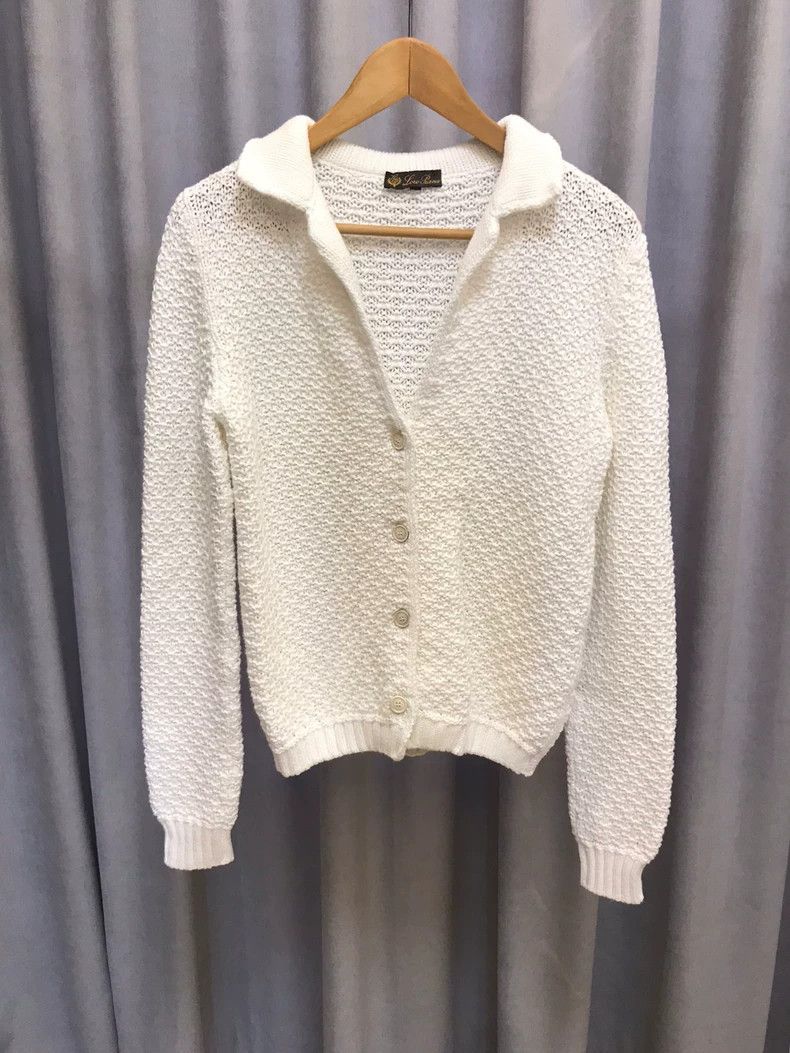 Loro Piana white knitted cardigan with buttons - dmc Size US M / EU 48-50 / 2 - 1 Thumbnail