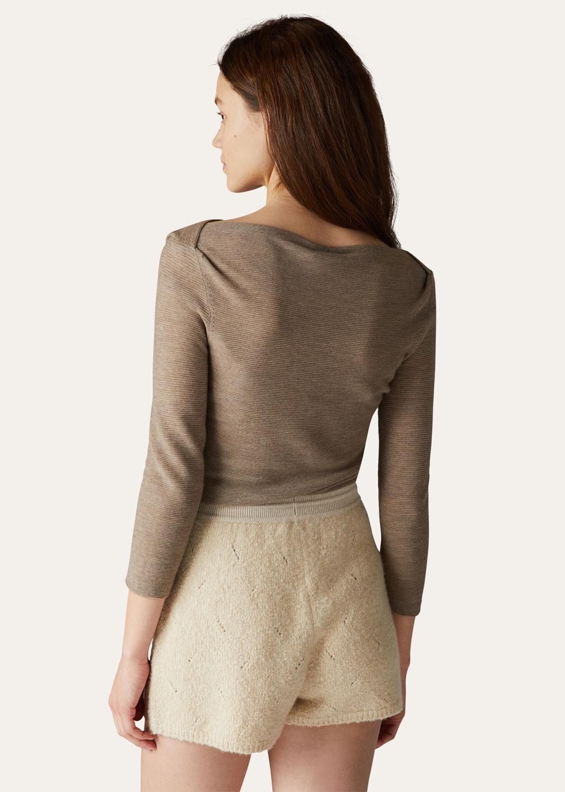 Loro Piana o1srvl11e1124 Cocooning Boat Neck Sweater in Brown Size XS / US 0-2 / IT 36-38 - 3 Thumbnail