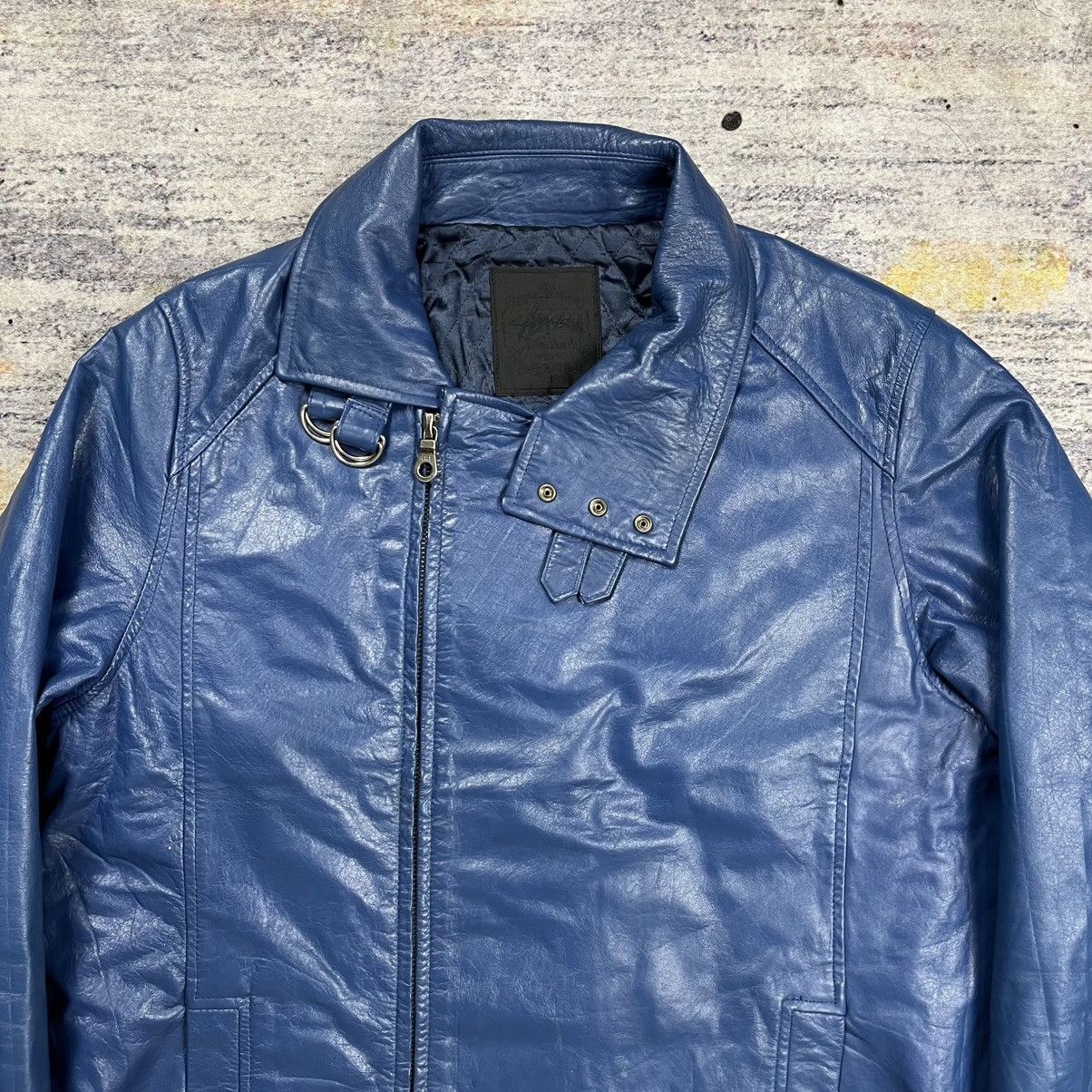 Stussy Vintage 2000s stussy riders leather jacket Size US L / EU 52-54 / 3 - 5 Thumbnail