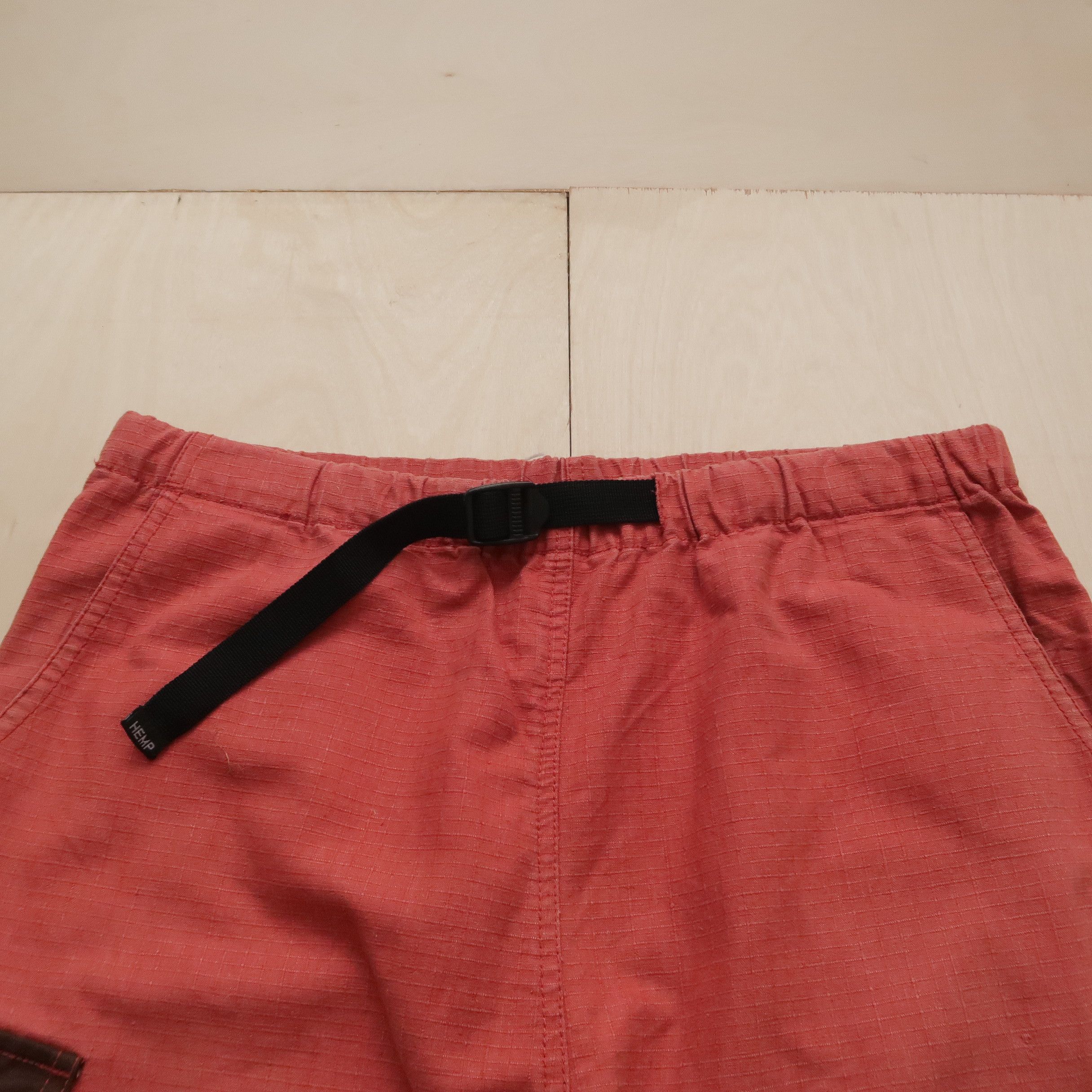 Manastash VTG 90s Manastash USA Hemp Cargo Military Patchwork Shorts Size US 33 - 3 Thumbnail
