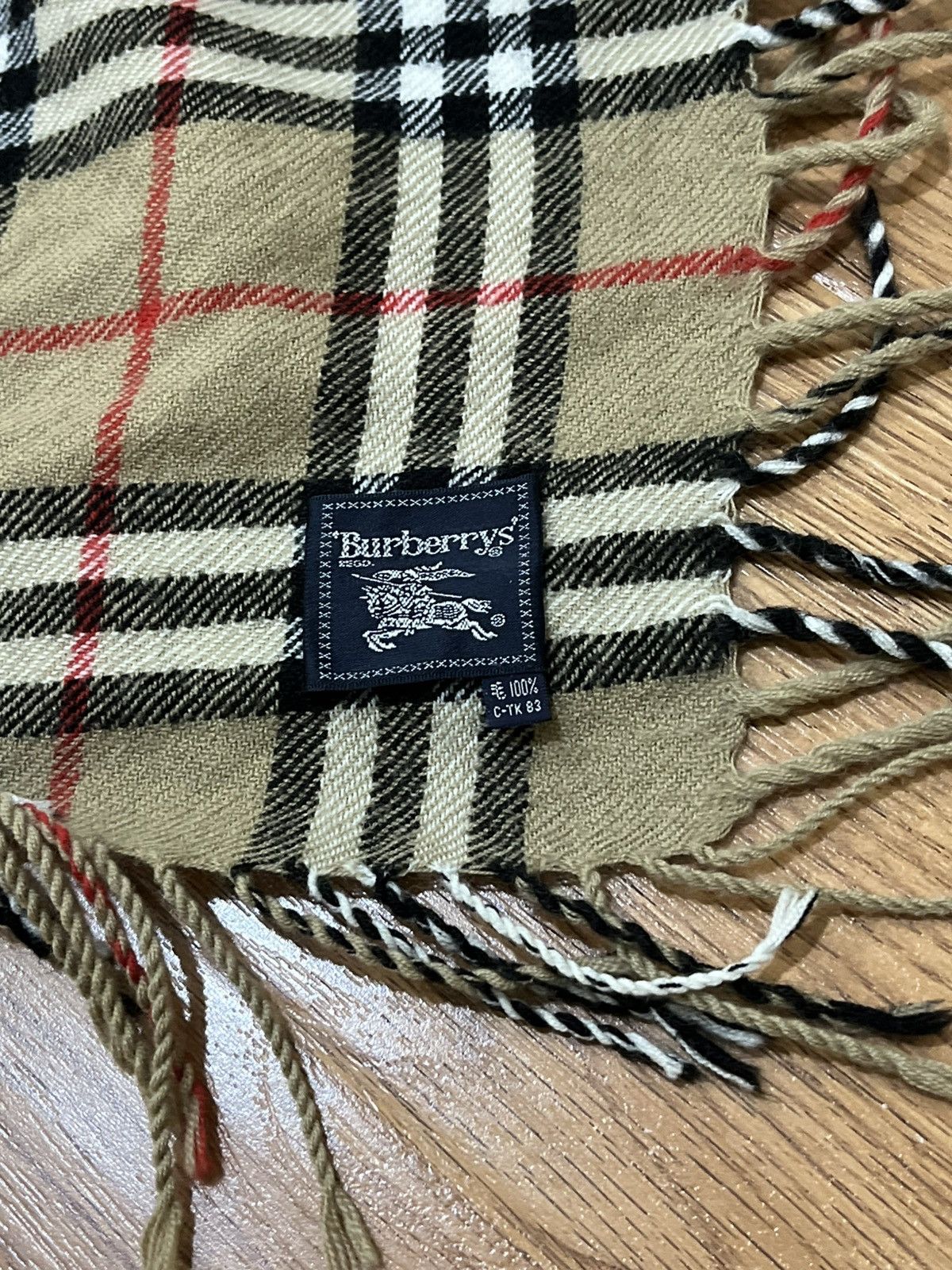 Burberry Vintage 90s Burberrys Nova Check Stole Scarf Tasmania Wool Size ONE SIZE - 3 Thumbnail