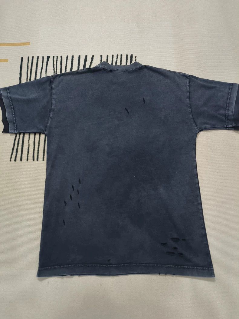 Balenciaga Balenciaga Washed Distressed Double B Print Logo Short Sle Size US XS / EU 42 / 0 - 2 Thumbnail