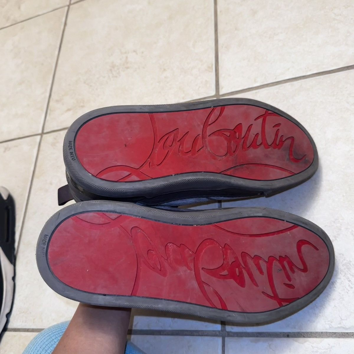 Christian Louboutin Christian Louboutin Aurelien Calfskin Suede Trainers Size US 10 / EU 43 - 5 Thumbnail