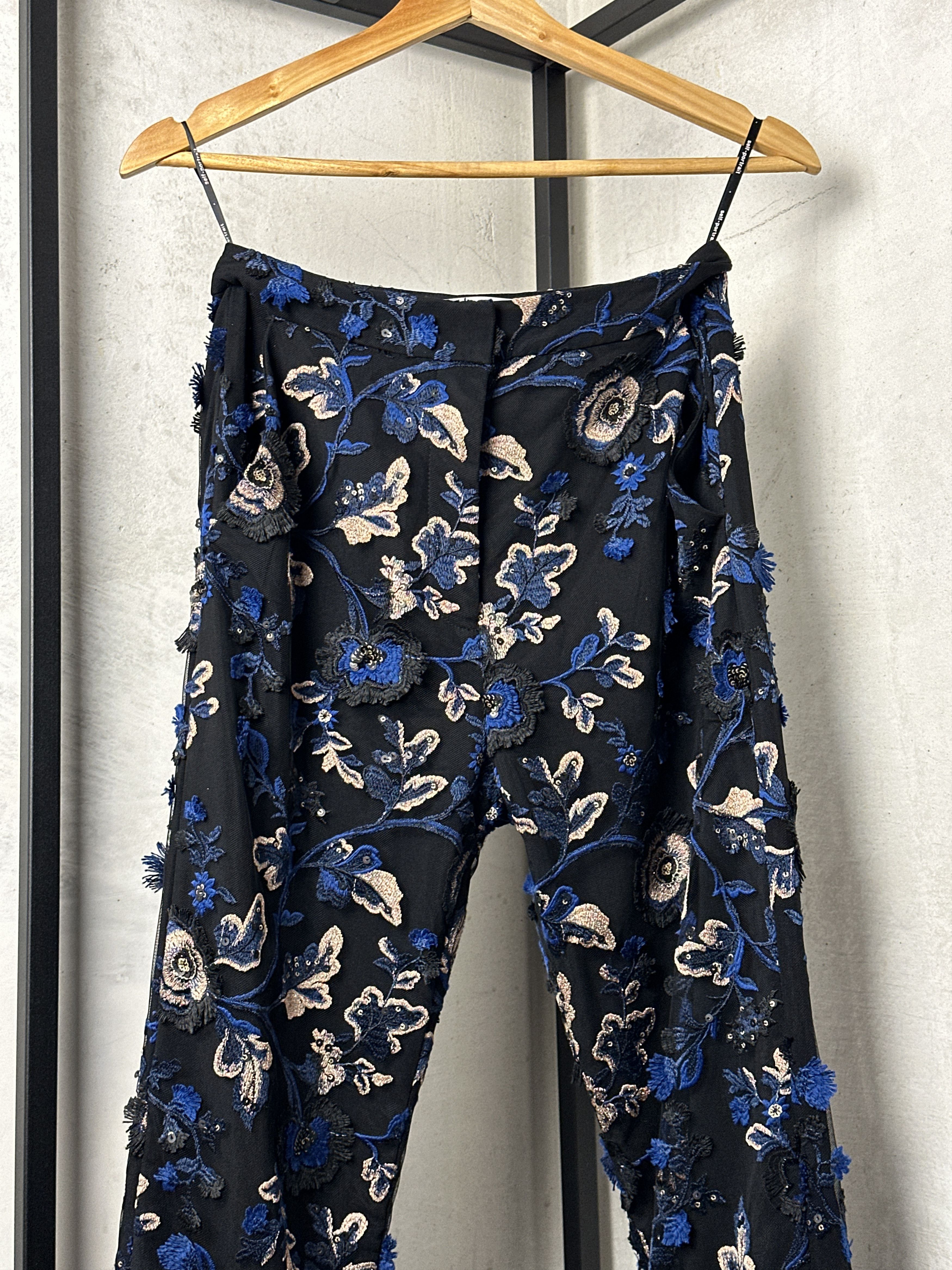 Self-Portrait Self-Portrait Floral Print Wide Leg Pants Size 26" / US 2 / IT 38 - 4 Thumbnail