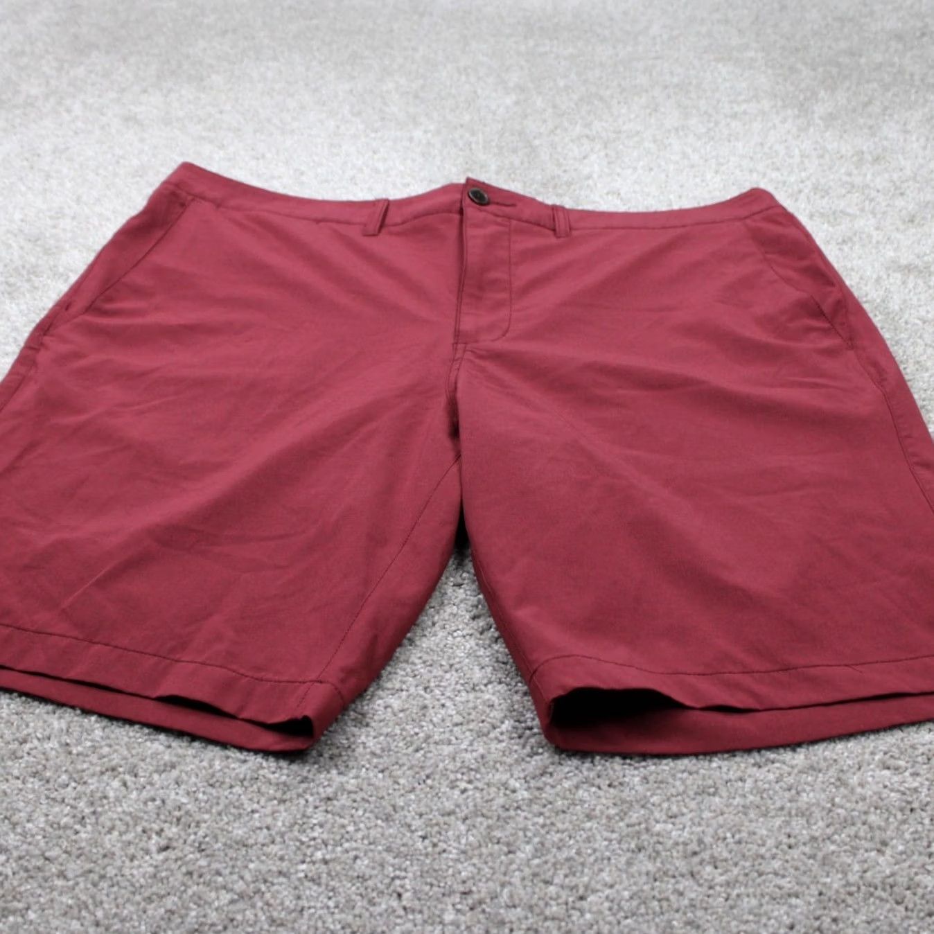 Vintage 7 Diamonds Momentum Performance Shorts Mens 40 Red Bermuda Shorts 10" Inseam Casual Golf Outdoor Preppy Mens Size US 40 / EU 56 - 2 Thumbnail