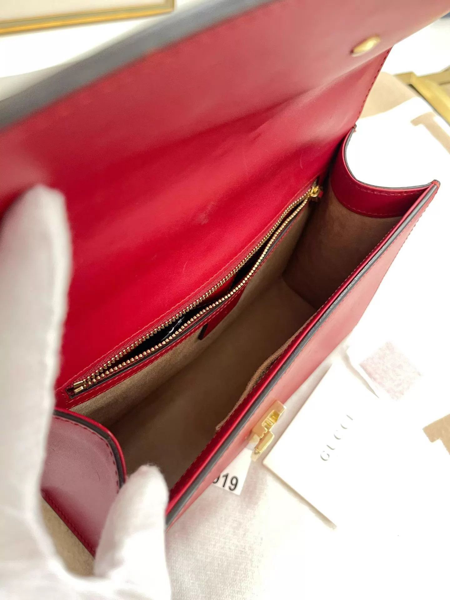 Gucci Gucci Sylvie Serbia Medium Red New 25.5x16 AE919 Size ONE SIZE - 9 Thumbnail