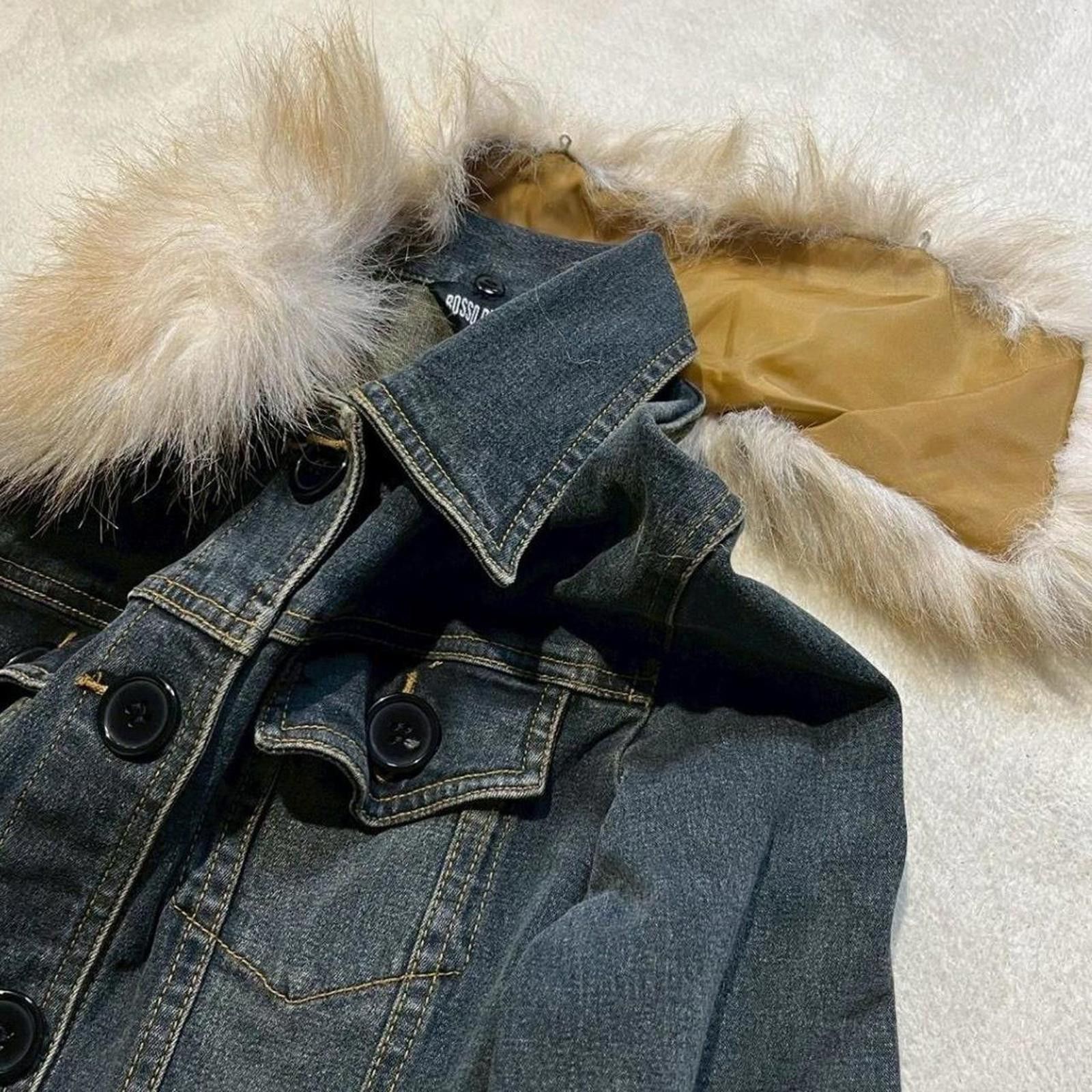 Other Denim with fur y2k style vintage penny lane coat jacket Size XS / US 0-2 / IT 36-38 - 2 Thumbnail