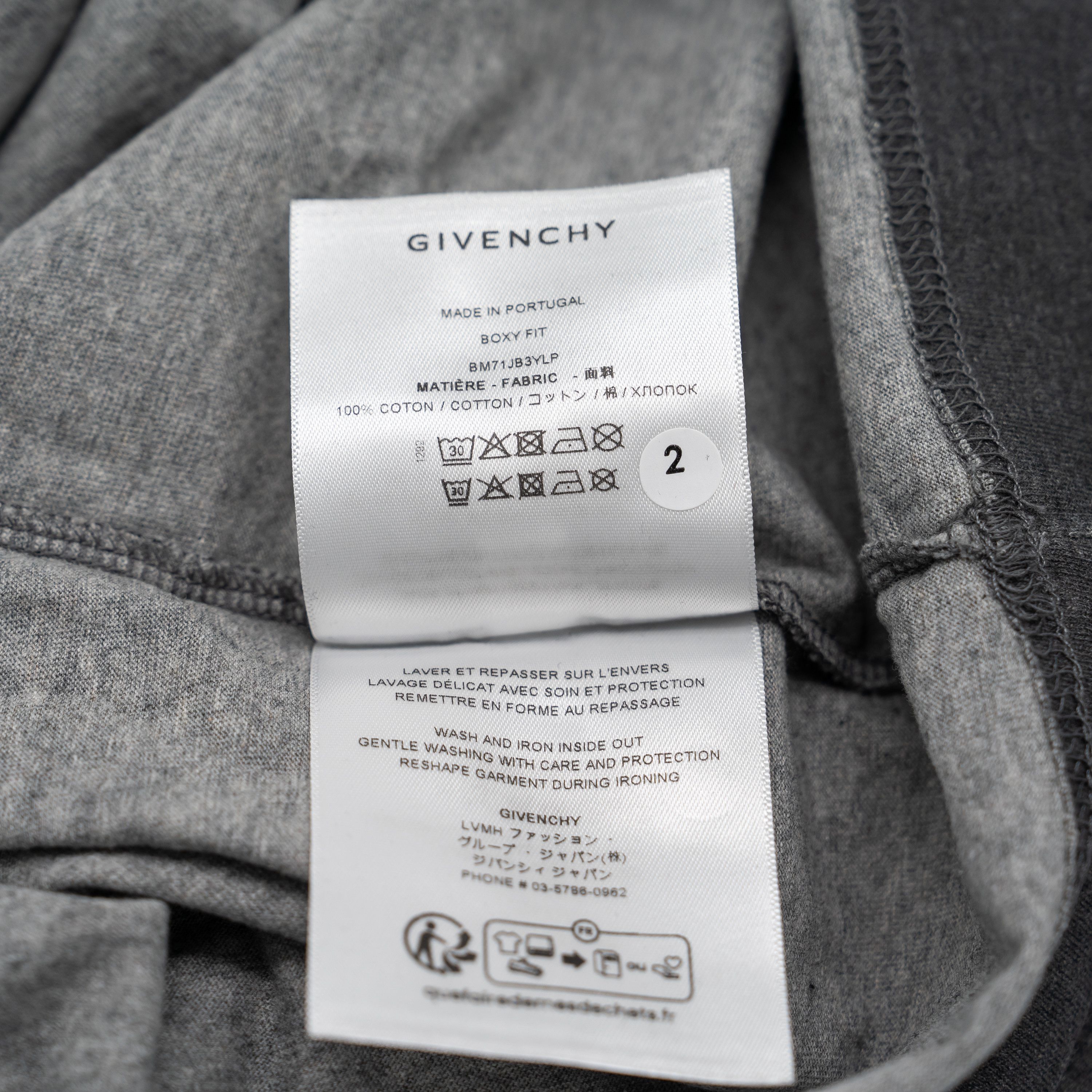Givenchy L Givenchy Floral Graphic Faded Grey T-Shirt Size US L / EU 52-54 / 3 - 6 Thumbnail
