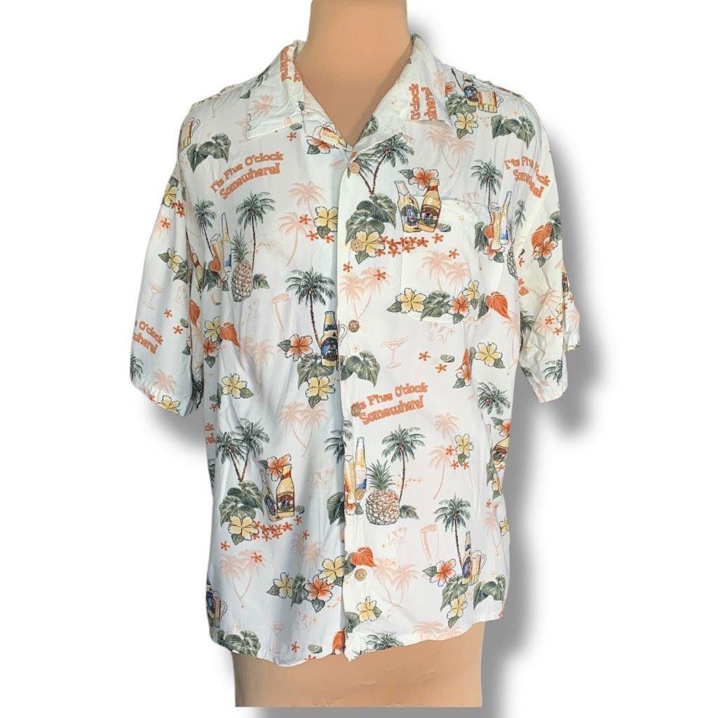 Big Dogs Vintage Y2K Big Dogs Top It’s Five O’Clock Somewhere Hawaiia Size US XL / EU 56 / 4 - 8 Thumbnail