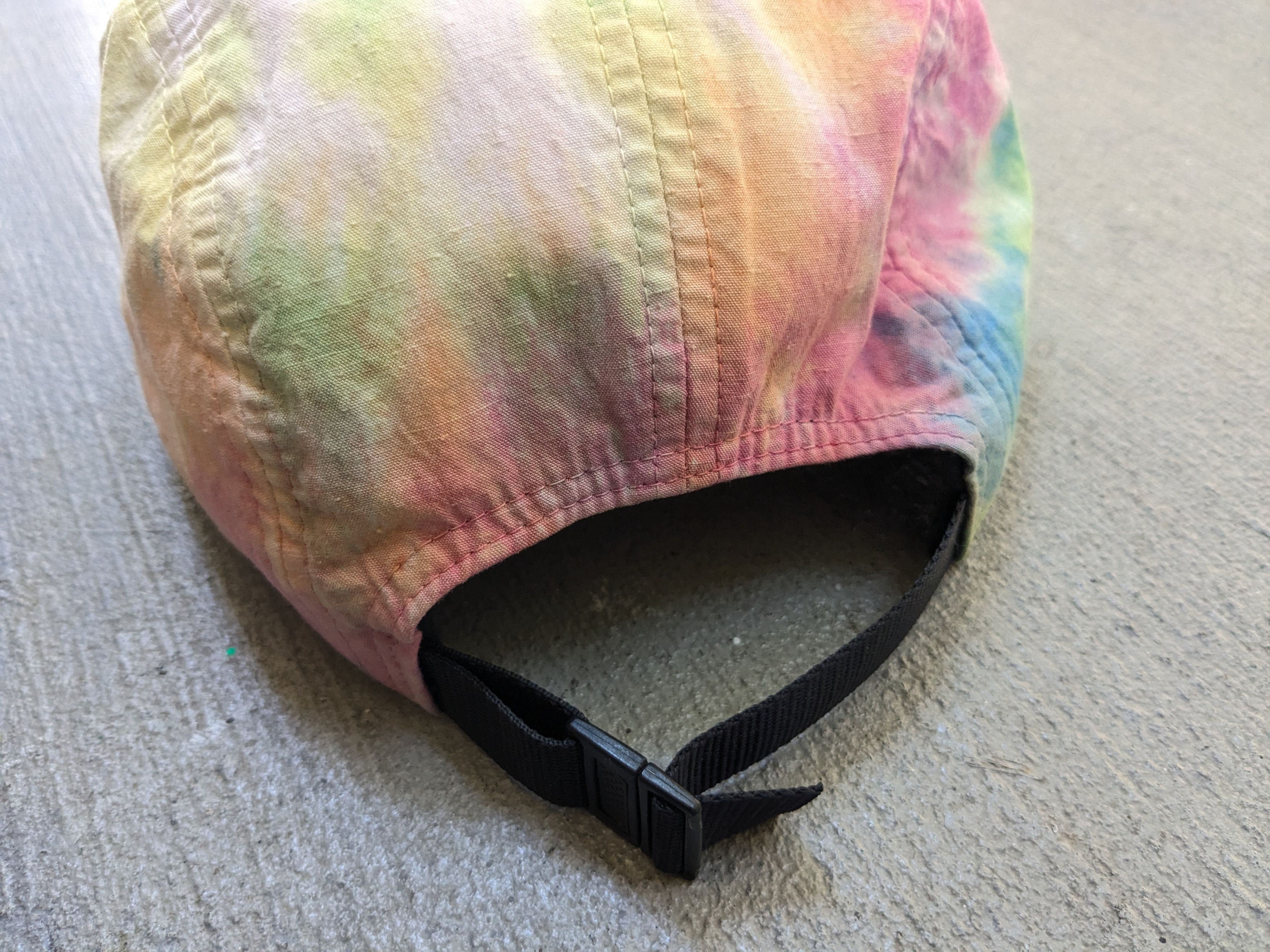 Supreme Supreme Tie Dye Camp Cap 5 Panel Rainbow Denim SS13 Size ONE SIZE - 6 Thumbnail