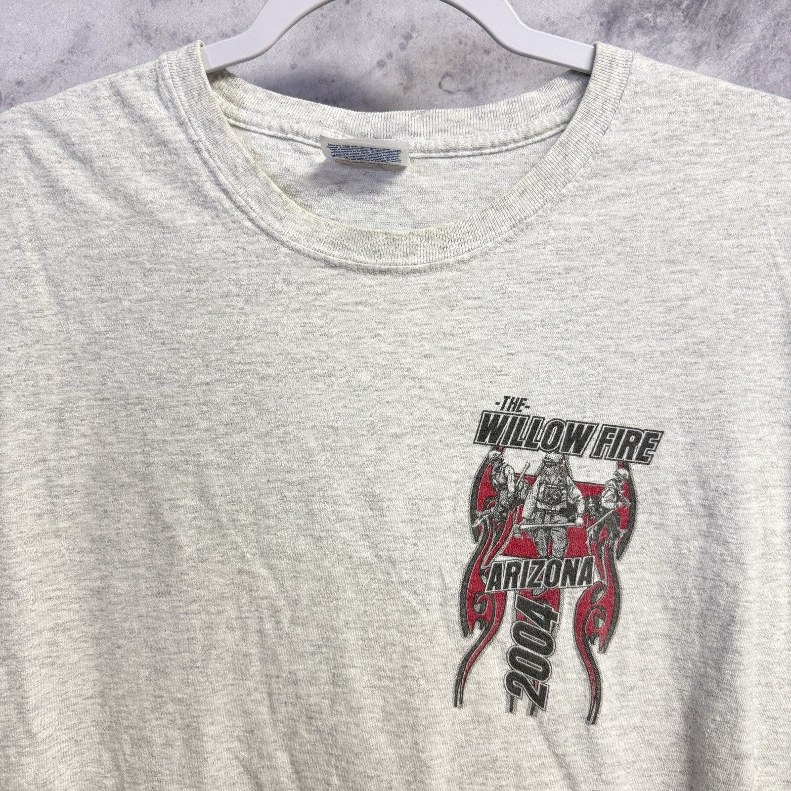 Vintage Vintage Y2K The Willow Fire Arizona Fire Fighter T Shirt Size US XL / EU 56 / 4 - 4 Thumbnail