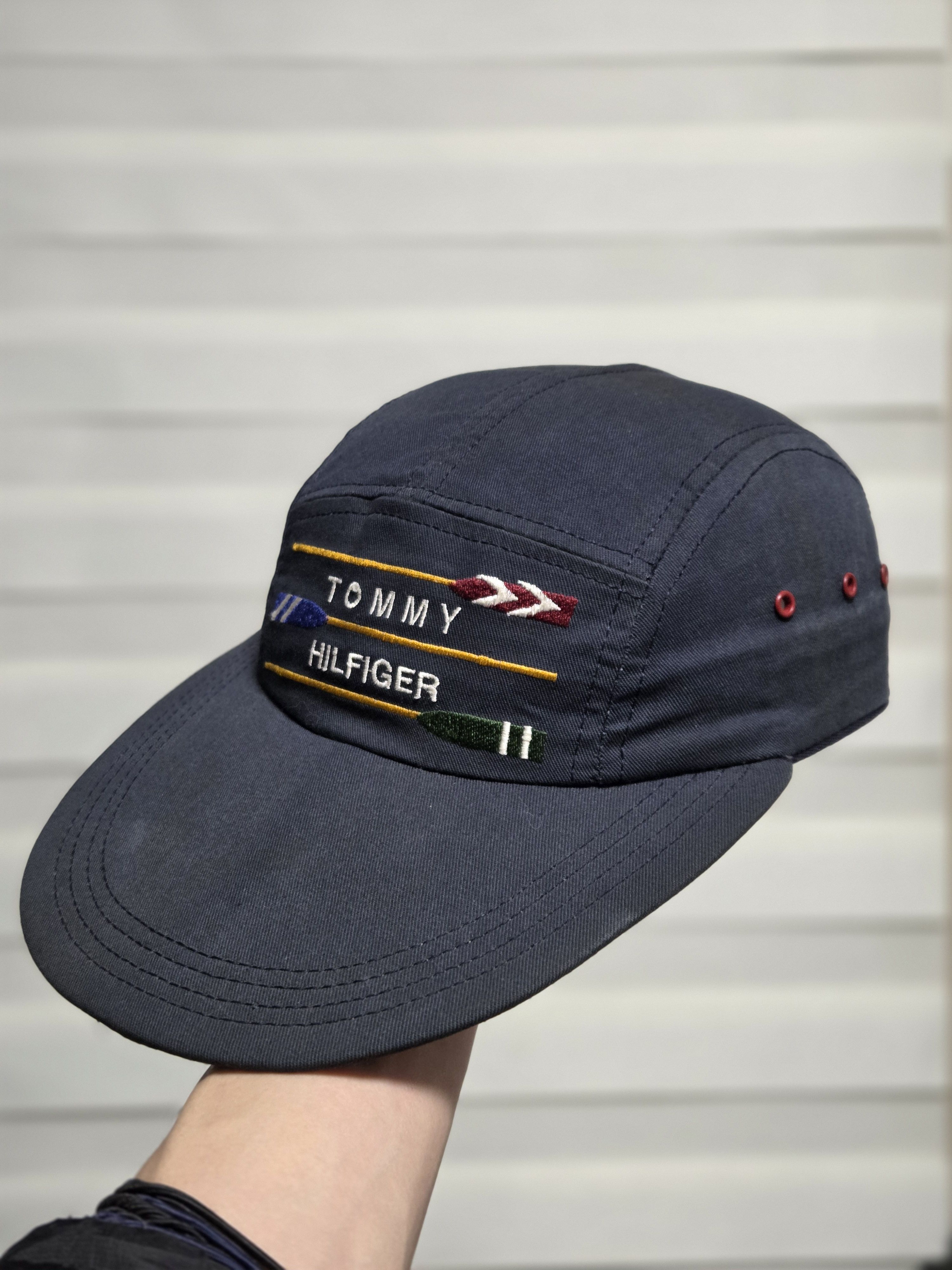 Tommy Hilfiger VTG MADE IN USA Tommy Hilfiger Oars Embroidered Long Bil Hat Size ONE SIZE - 4 Thumbnail