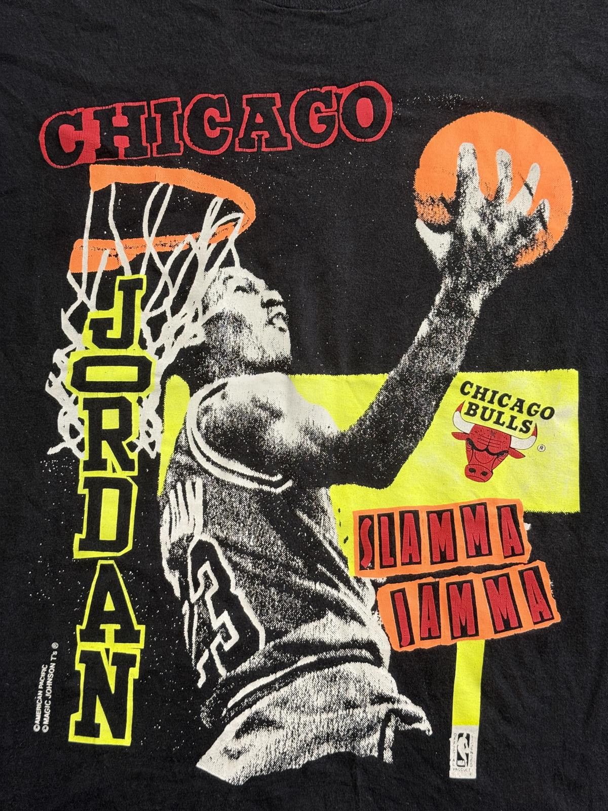 Fruit Of The Loom Vintage Michael Jordan T-shirt Slamma Jamma Magic Johnston Size US XL / EU 56 / 4 - 4 Thumbnail