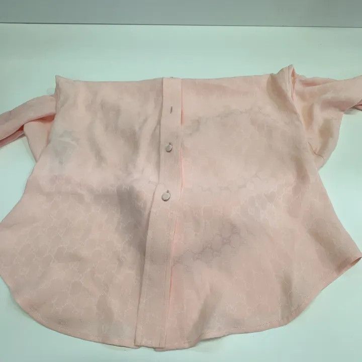 Gucci Gucci Pink Logo Print Long Sleeve Shirt-2507 Size M / US 6-8 / IT 42-44 - 3 Thumbnail