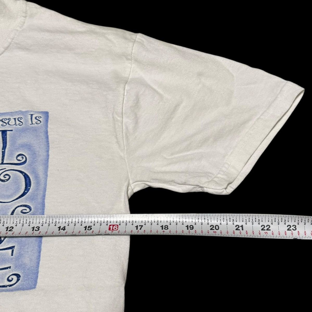 Jerzees Vintage Jesus is Love Floral White Religion Shirt Women's S Size US S / EU 44-46 / 1 - 5 Thumbnail
