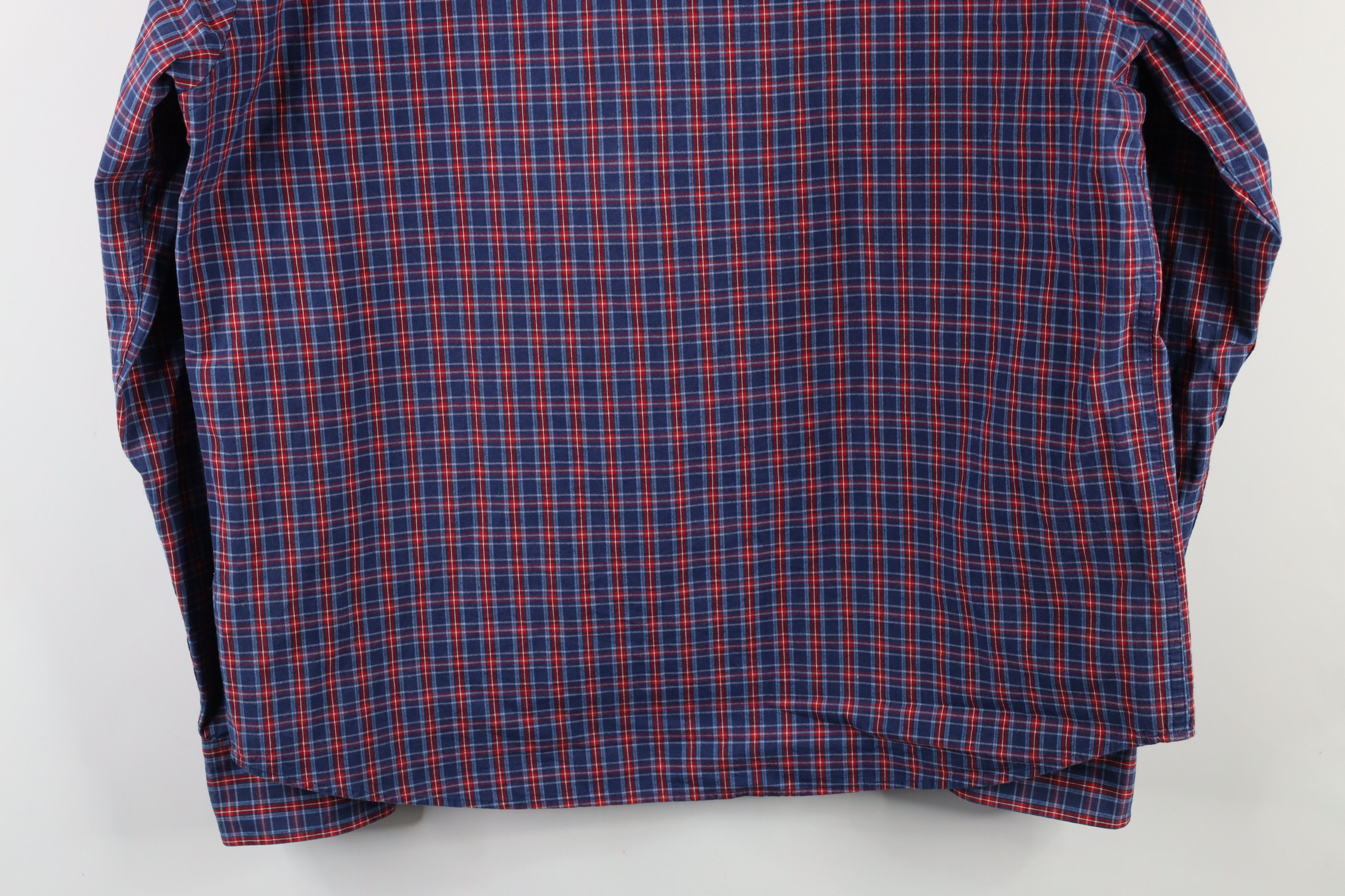 UNTUCKit × Vintage Untuckit Long Sleeve Collared Button Shirt Blue Plaid Cotton Size US XL / EU 56 / 4 - 10 Thumbnail