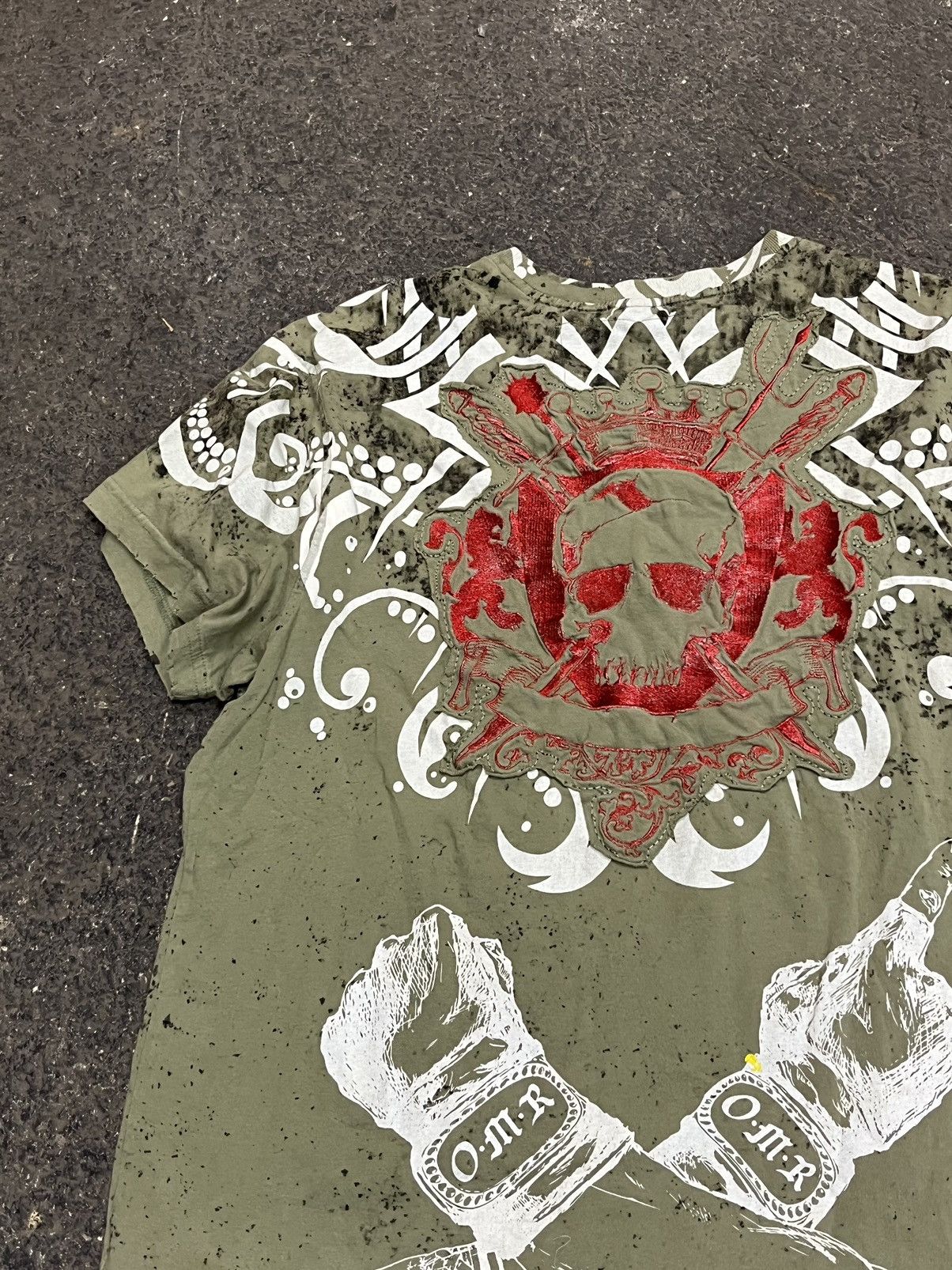Affliction × Vintage Affliction style crazy rare y2k grunge tee shirt opium Hype Size US XXL / EU 58 / 5 - 9 Thumbnail