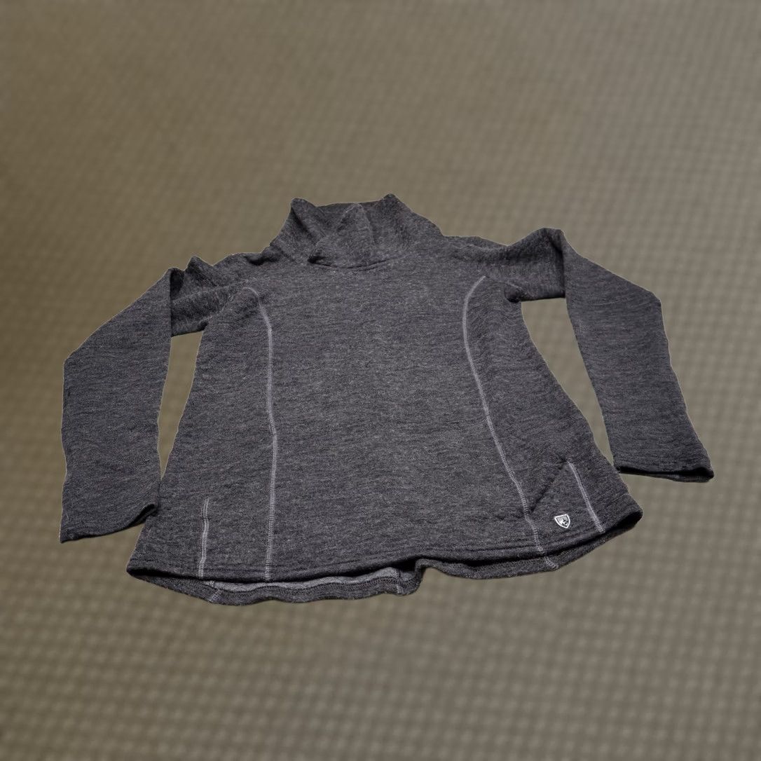 Vintage Kuhl Sweater Womens Medium Gray Athena Pullover Merino Wool Blend Winter Casual Size M / US 6-8 / IT 42-44 - 1 Thumbnail