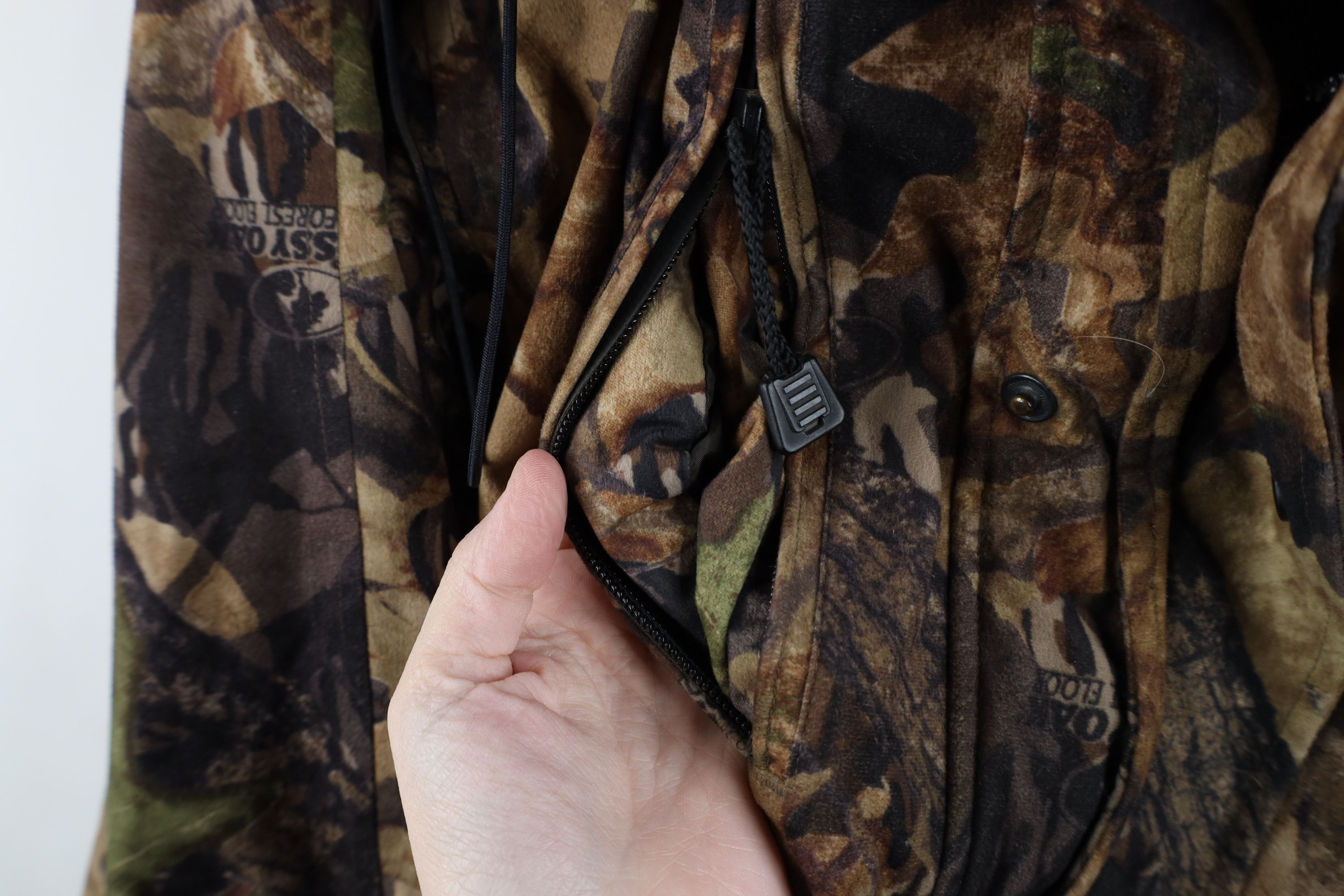 Vintage Vintage Browning Mossy Oak Camouflage Chamois Hooded Jacket Size US XL / EU 56 / 4 - 7 Thumbnail
