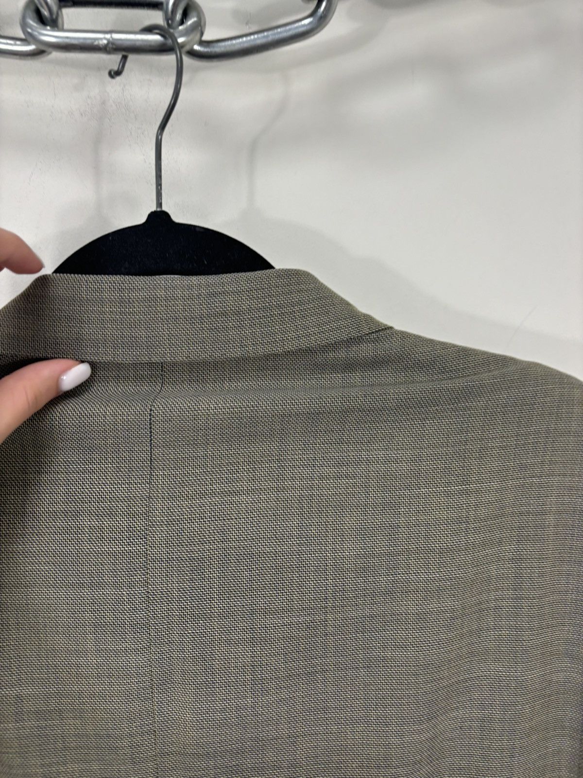 Canali Canali Proposta Olive Green Houndstooth Wool Blazer Jacket Size 48R - 17 Thumbnail