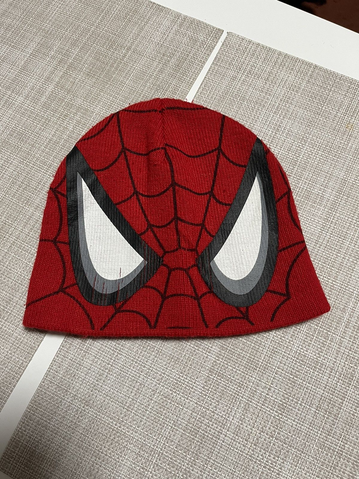 Marvel Comics × Vintage Vintage Spider-Man hat red big logo eyes Y2K Size ONE SIZE - 1 Thumbnail
