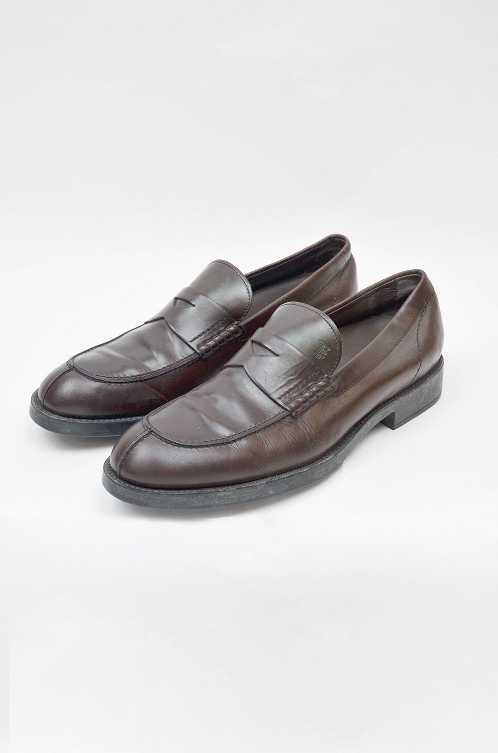 Designer × Tod's TOD'S Brown Leather Penny Slip On Loafers - US11 Size US 11 / EU 44 - 1 Thumbnail