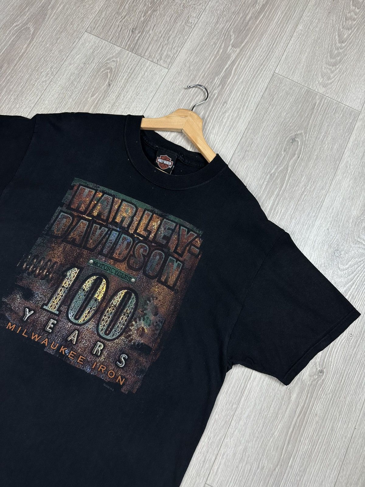 Harley Davidson × Vintage Harley Davidson 100 Years T-Shirt Vintage 2002 Montana Size US L / EU 52-54 / 3 - 2 Thumbnail