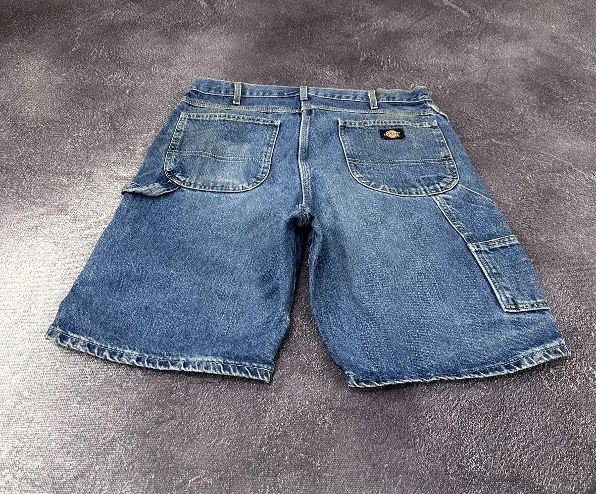 Dickies × Vintage Vintage Dickies Blue Work Hype Denim Baggy Shorts Jorts Size US 36 / EU 52 - 4 Thumbnail