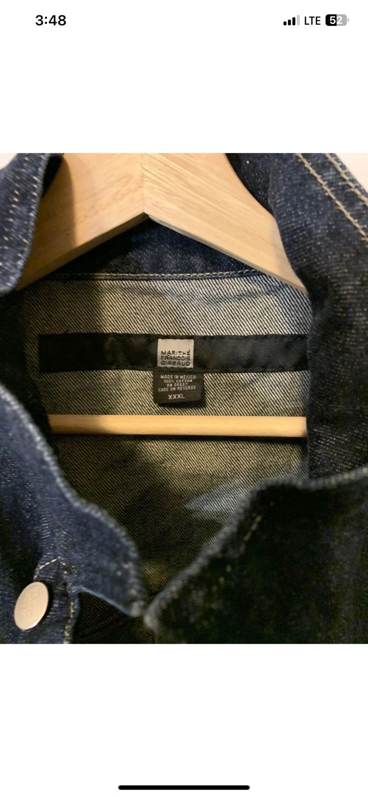 Marithe + Francois Girbaud Marithe Francois Girbaud mens sz 3XL denim jacket shirt blue Size US XXL / EU 58 / 5 - 2 Thumbnail