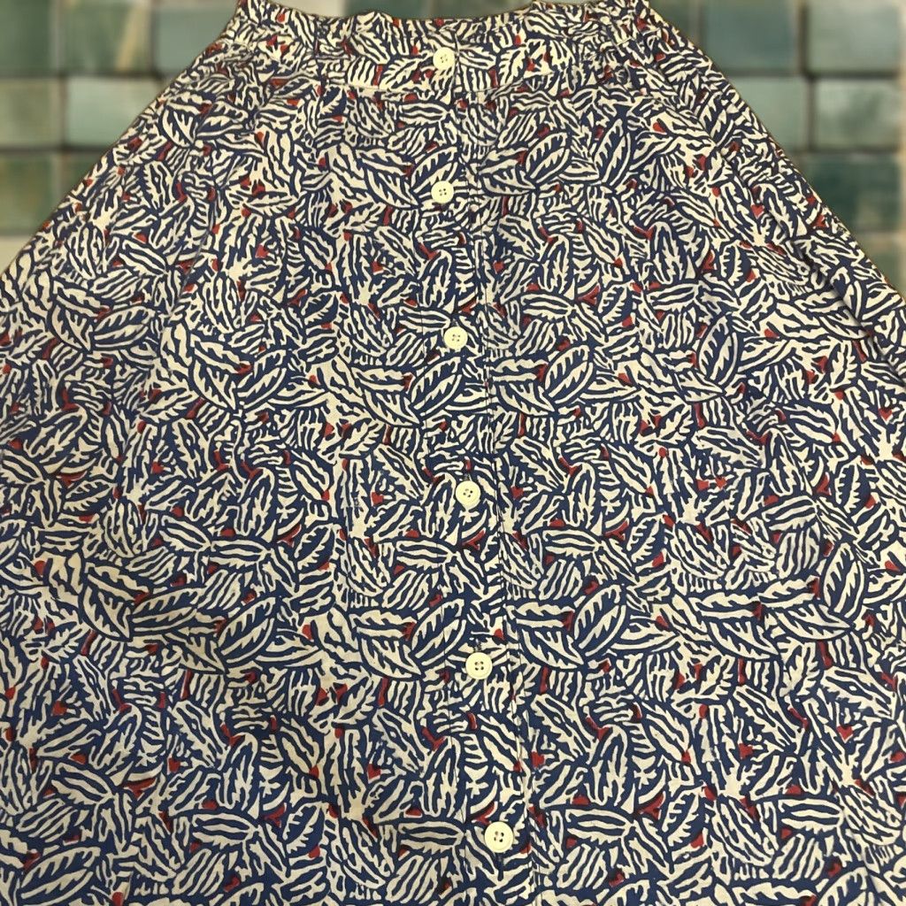 Vintage VINTAGE Taraliya Skirt Maxi Bohemian Floral Pockets Cotton Blue S Women Size 28" / US 6 / IT 42 - 1 Thumbnail