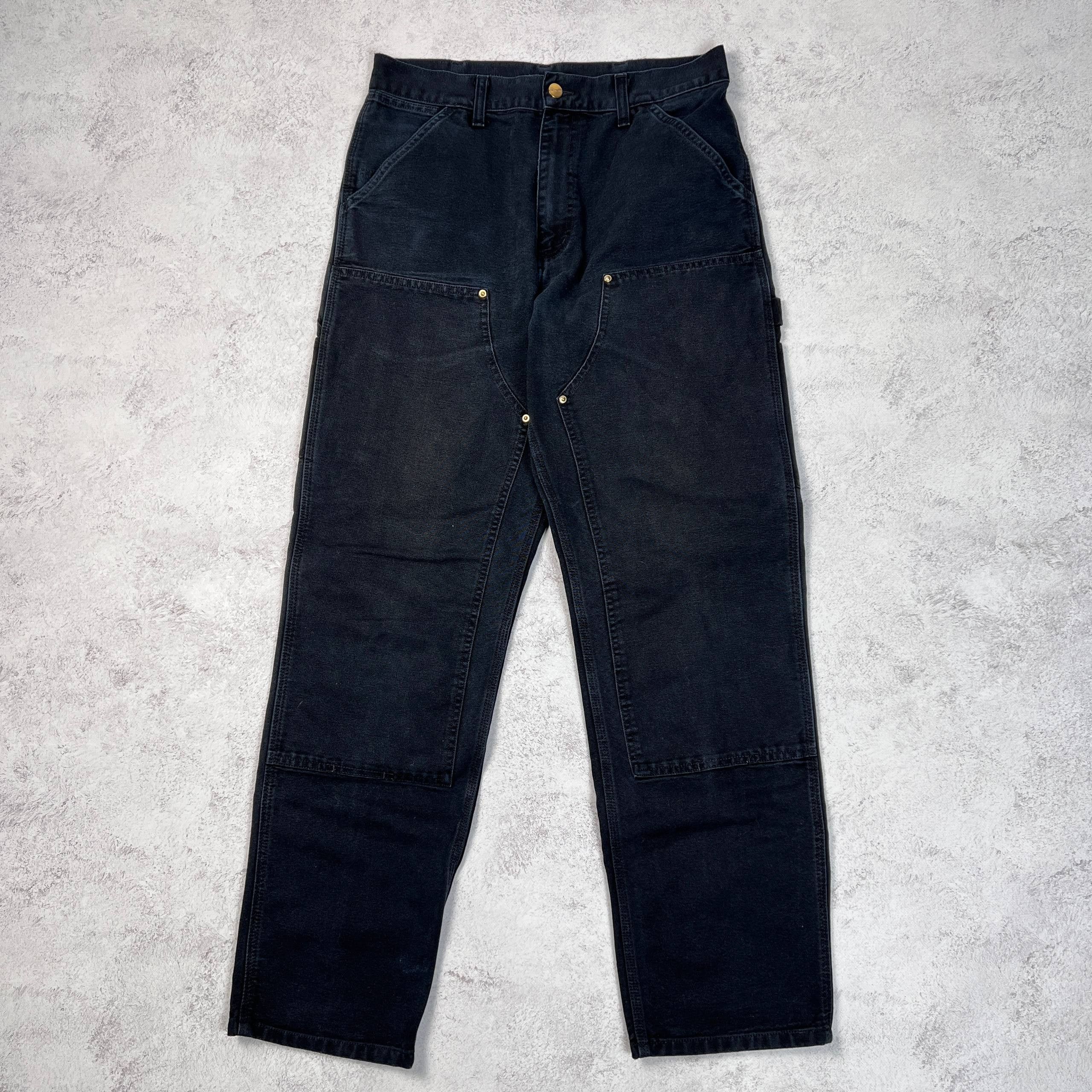 Carhartt Vintage Carhartt Double Knee Work Pants Faded Streetwear Size US 31 - 1 Thumbnail