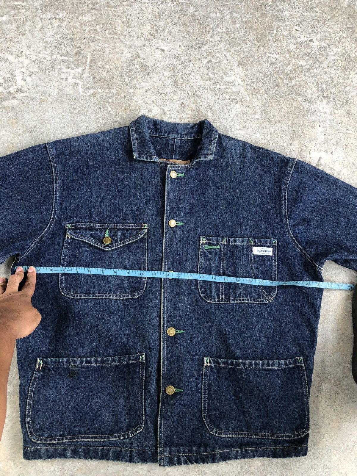 Vintage Vintage 70s Blues Union Chore Jacket Distressed Denim Size US L / EU 52-54 / 3 - 24 Thumbnail