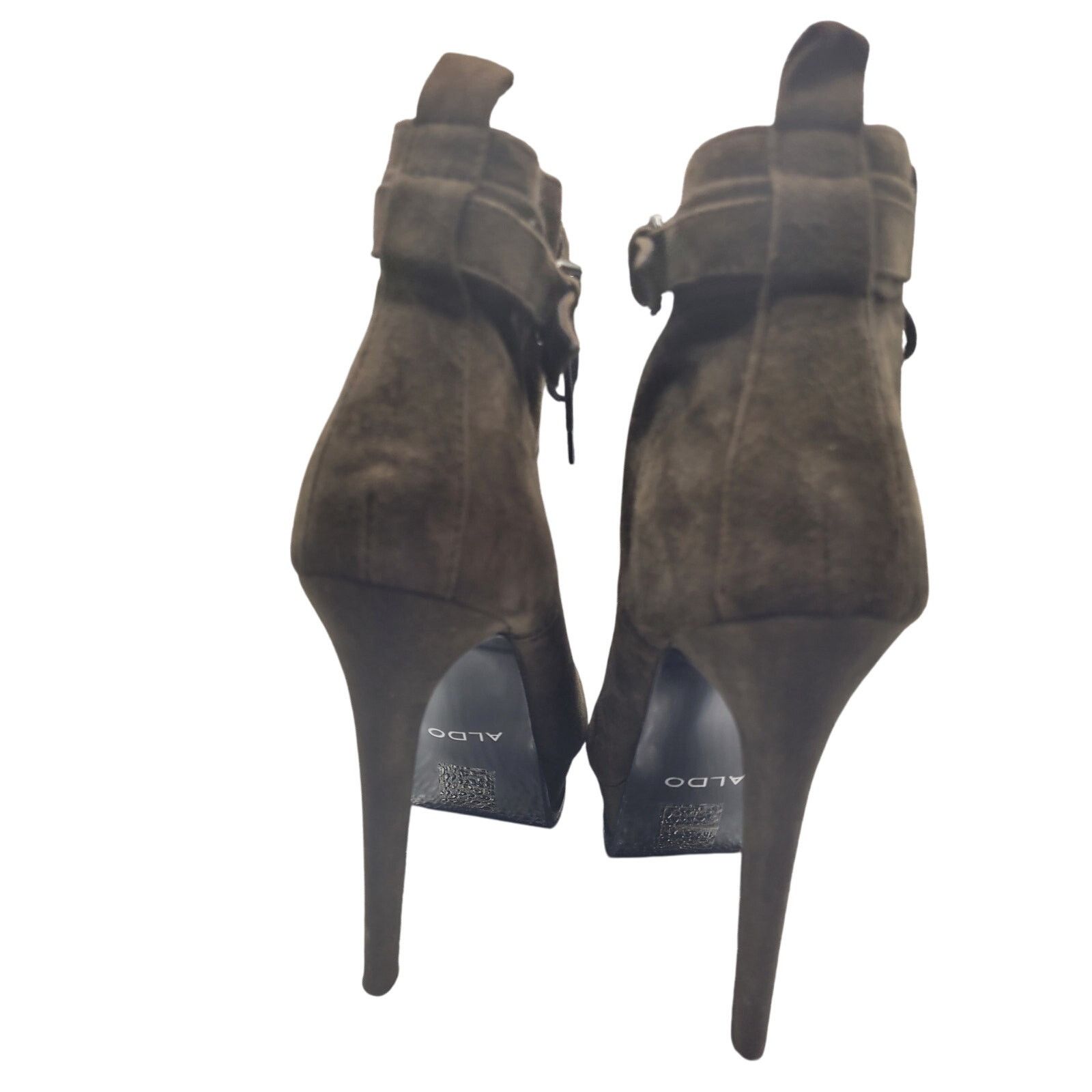 Aldo Aldo Olive Ankle Heel Boots Platform 5" heels Leather Sz 6.5 Size US 6.5 / IT 36.5 - 6 Thumbnail