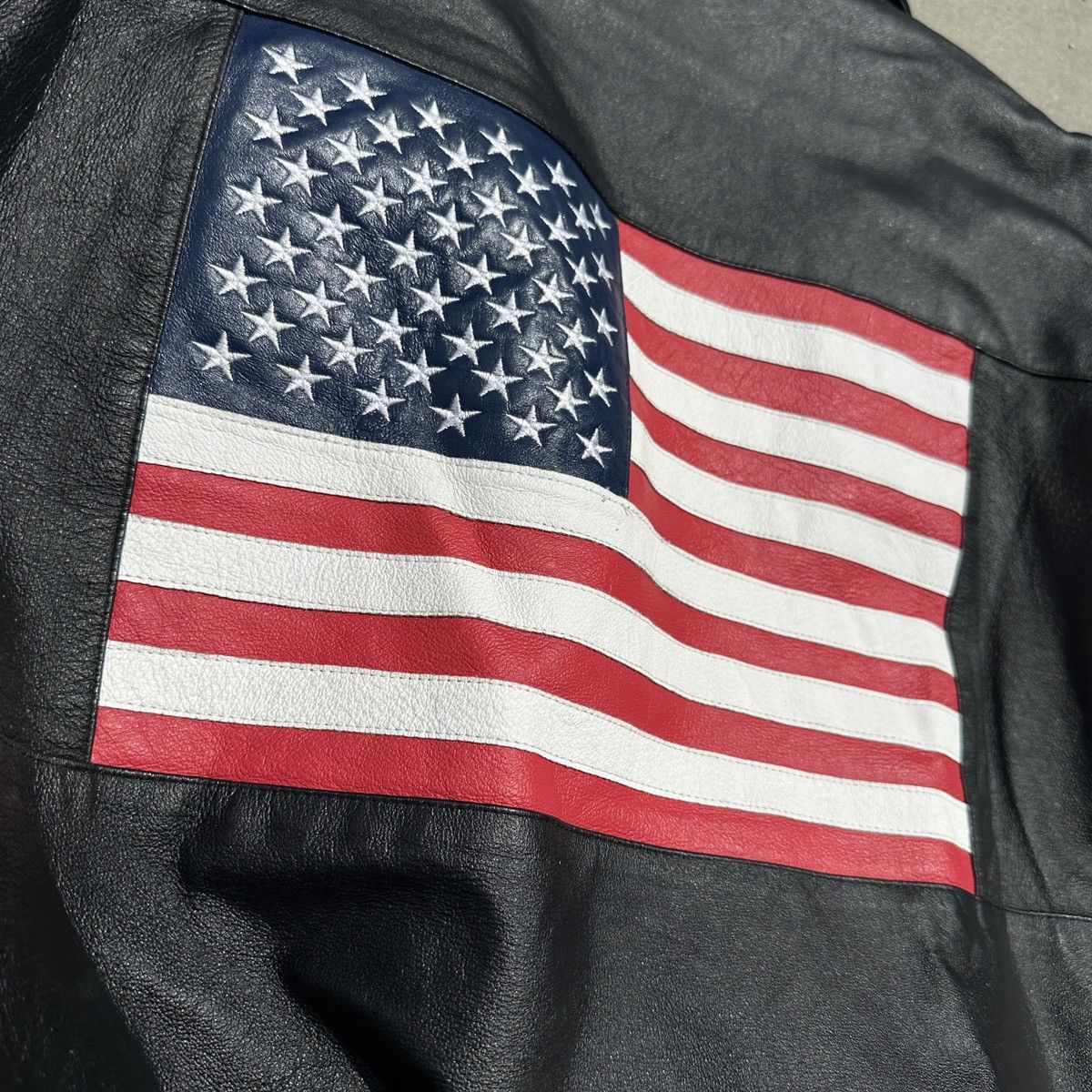 Vintage USA LEATHER JACKET Size US XL / EU 56 / 4 - 3 Thumbnail