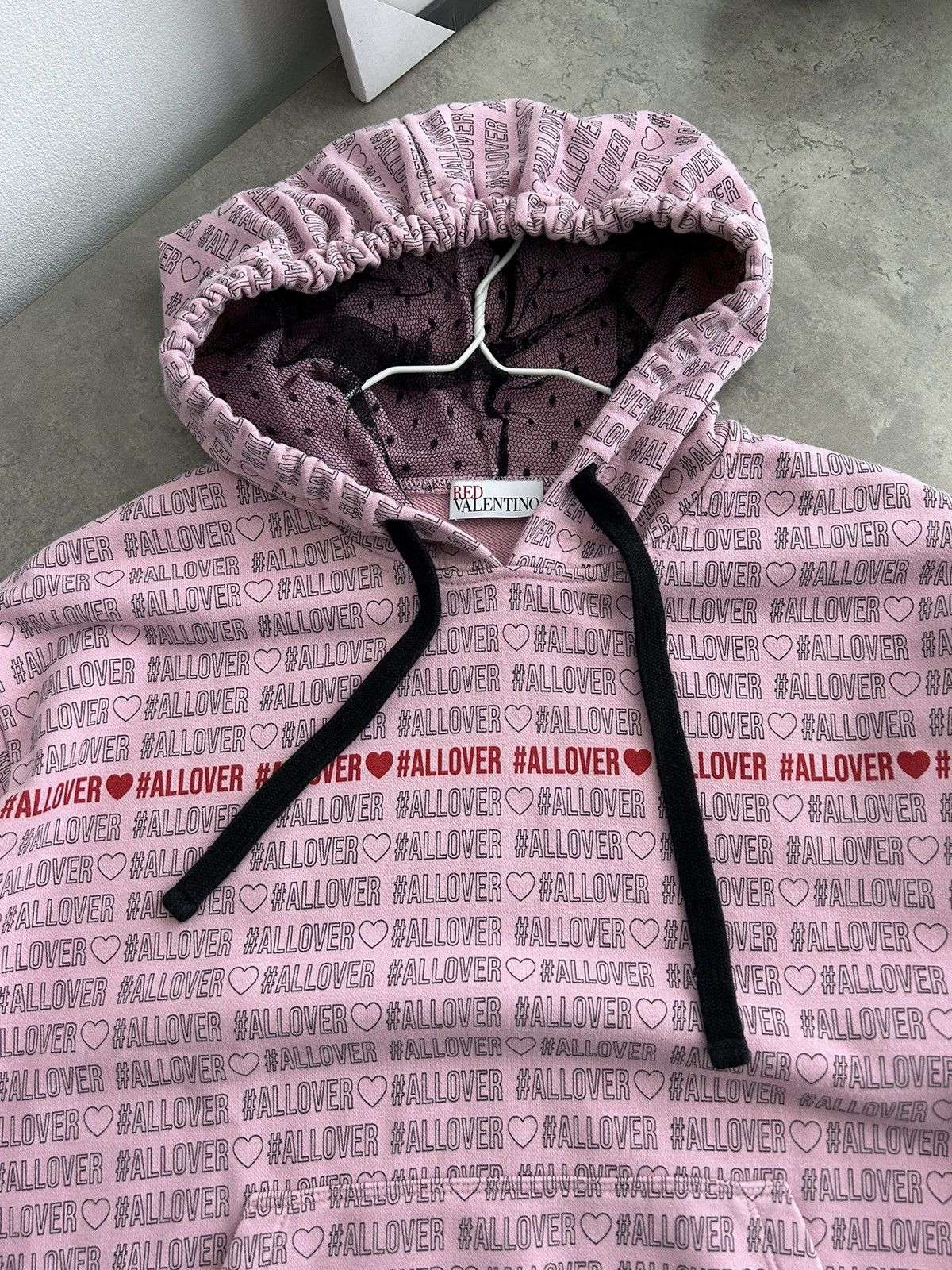 Valentino RED VALENTINO Pink Hoodie Allover Luxury Size XS / US 0-2 / IT 36-38 - 4 Thumbnail